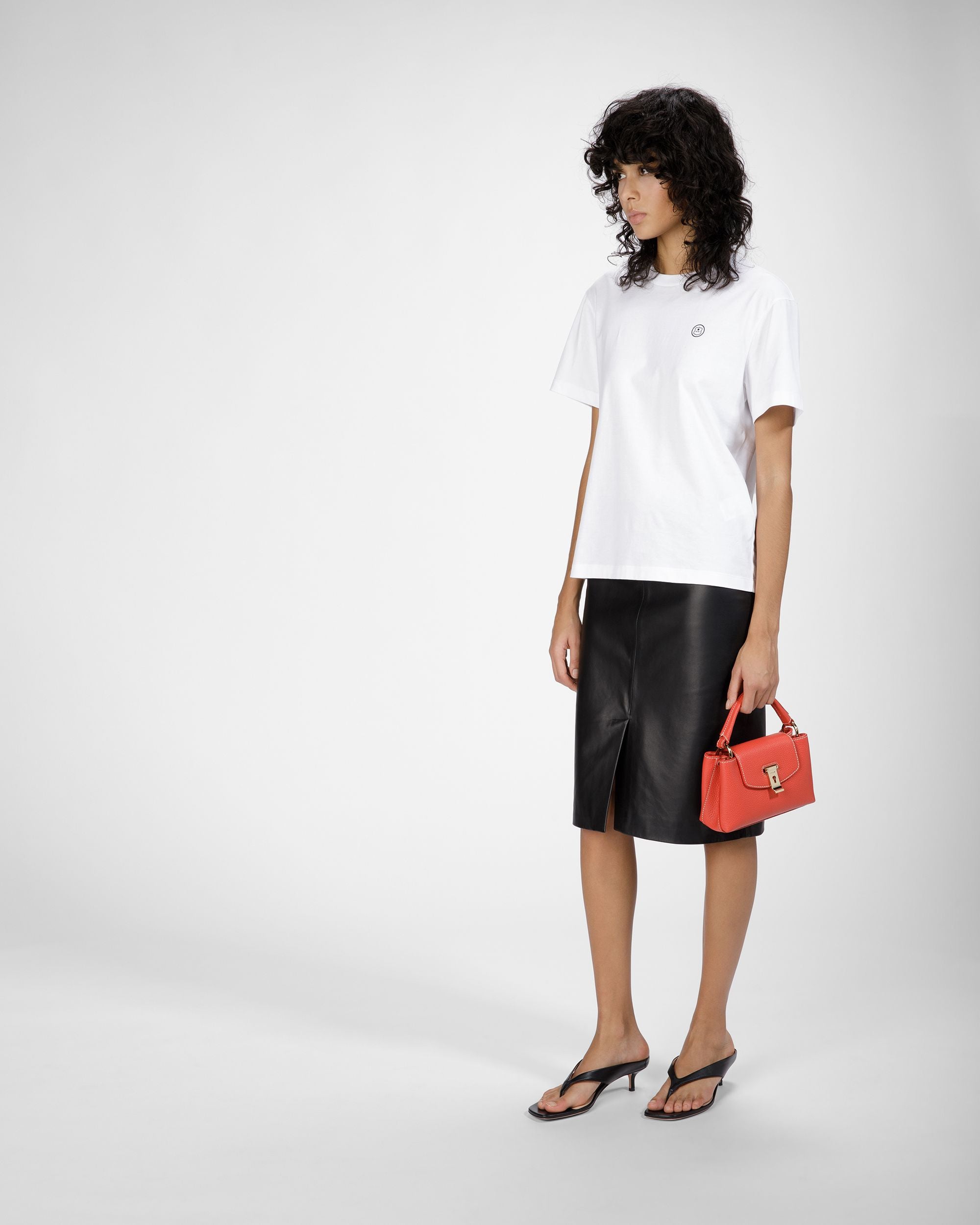 Layka Xs Sac À Anse Supérieure En Cuir Orange Et Marron - Femme - Bally - 06