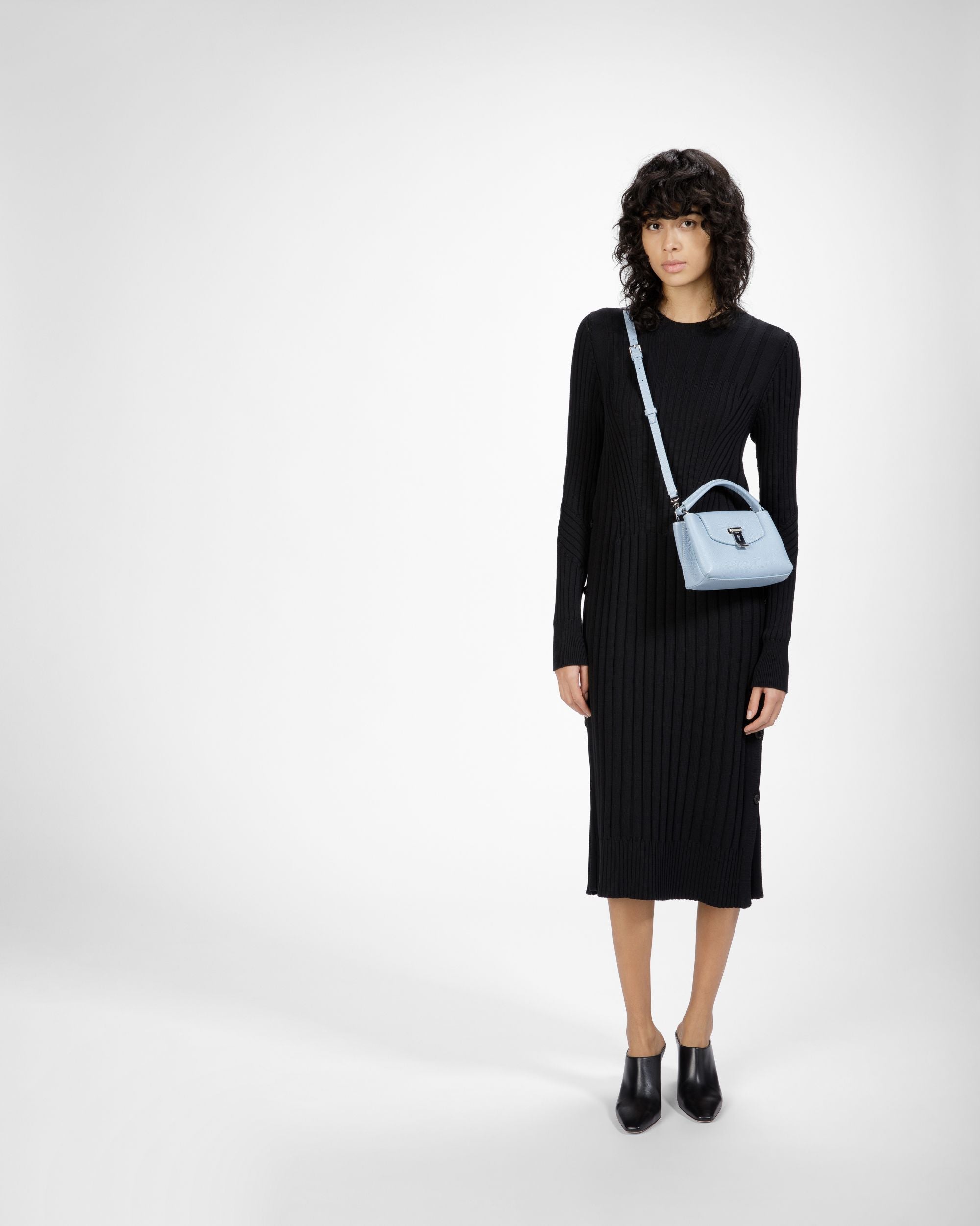 Layka Xs Mini Sac En Cuir Bleu Clair - Femme - Bally - 06