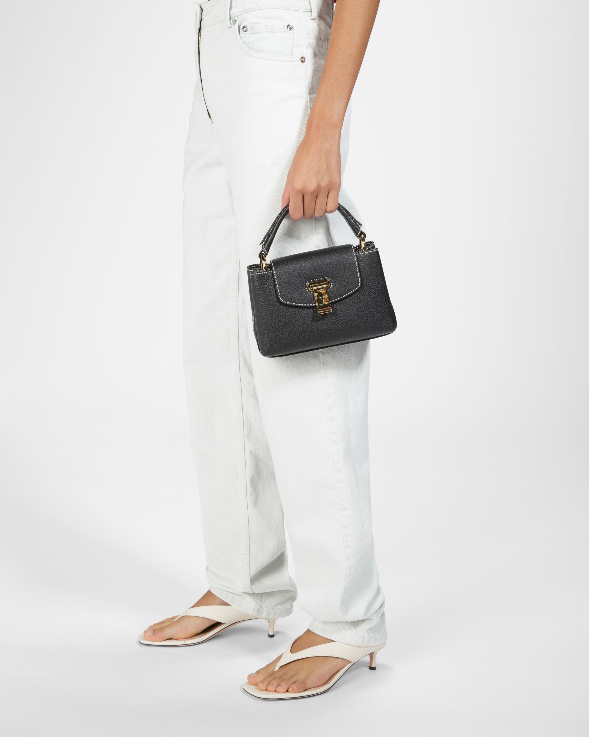 Layka Xs Mini Sac En Cuir Noir - Femme - Bally - 09