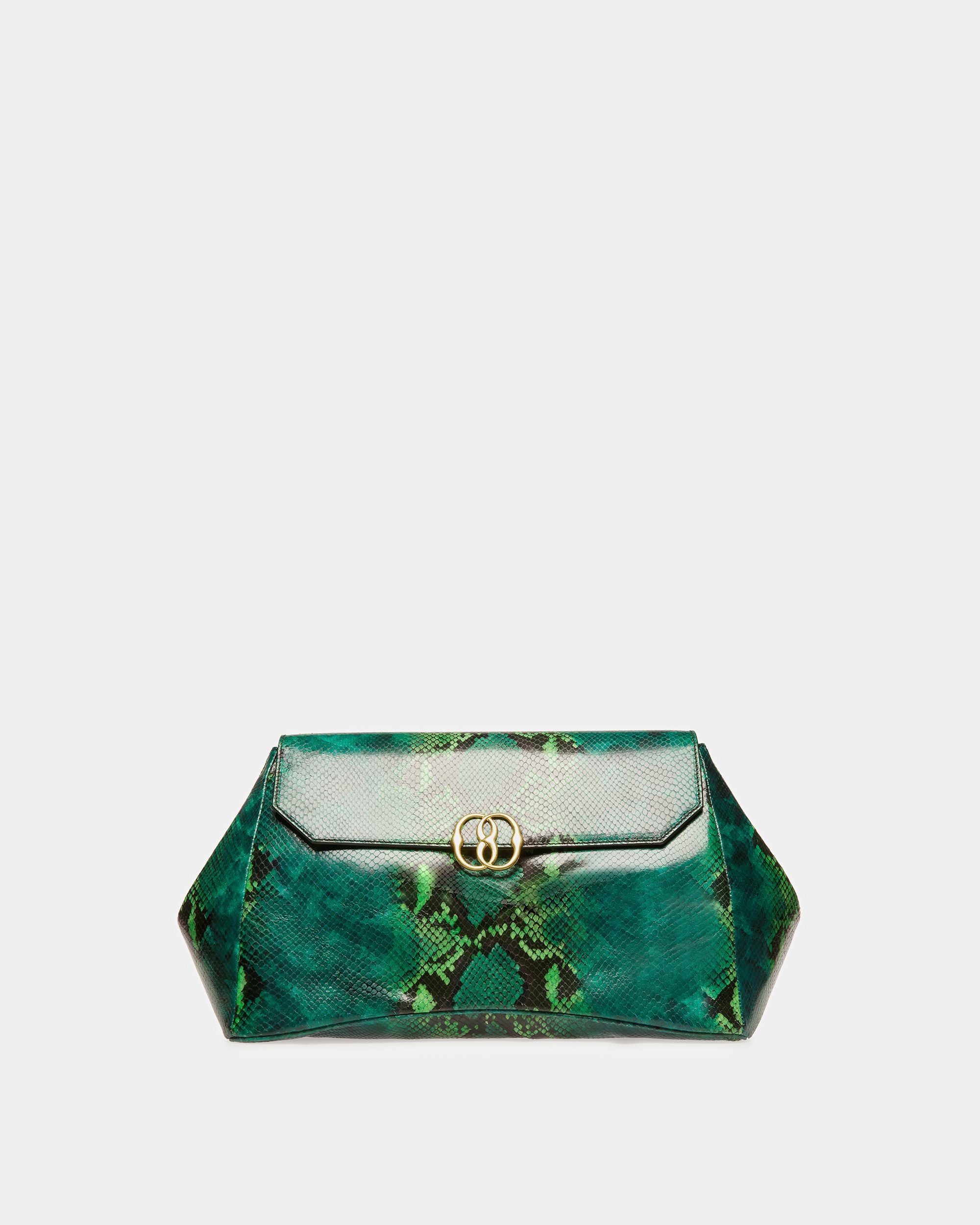 Maxi Pochette Emblem Finition Imprimé Python - Femme - Bally - 01