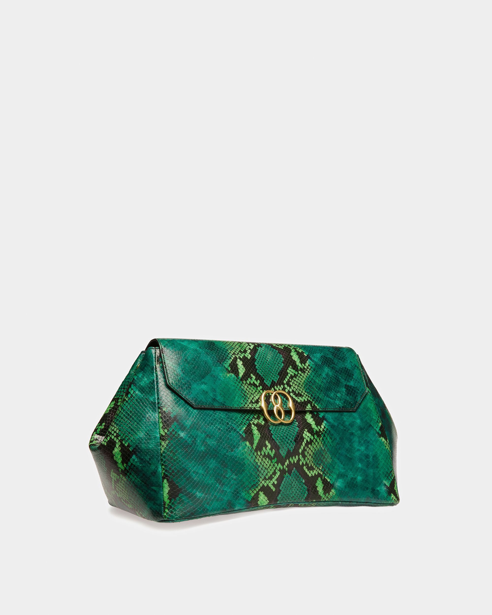 Maxi Pochette Emblem Finition Imprimé Python - Femme - Bally - 04