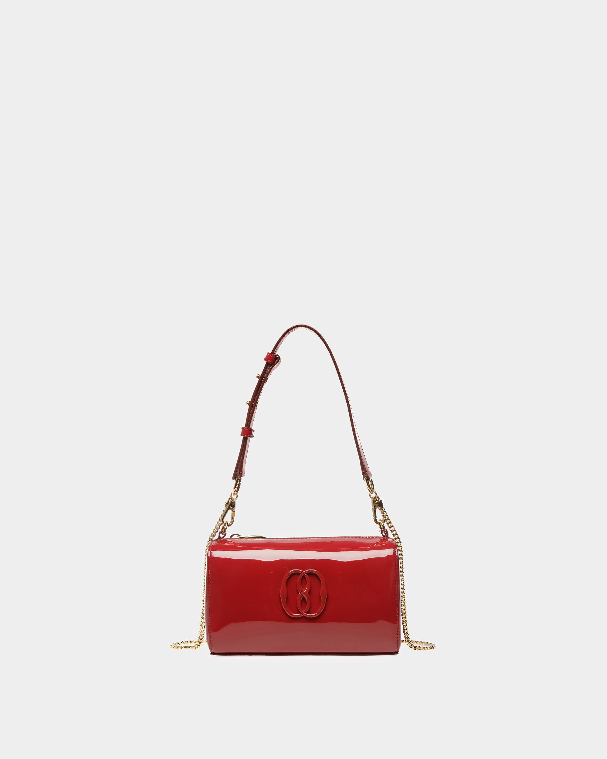 Mini-Sac Emblem En Cuir Rubis Profond - Femme - Bally - 01