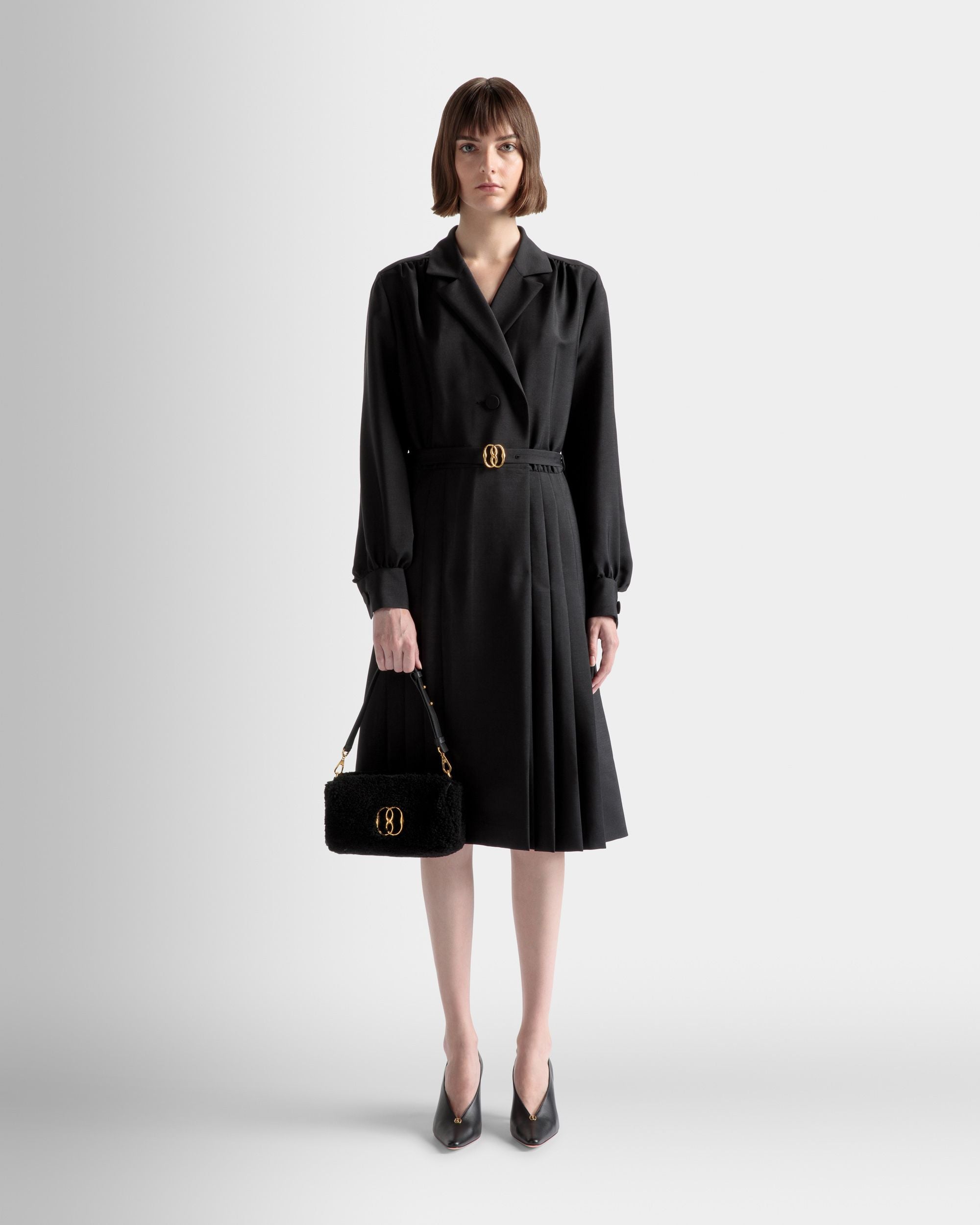 Mini-Sac Emblem En Laine Noire - Femme - Bally - 02