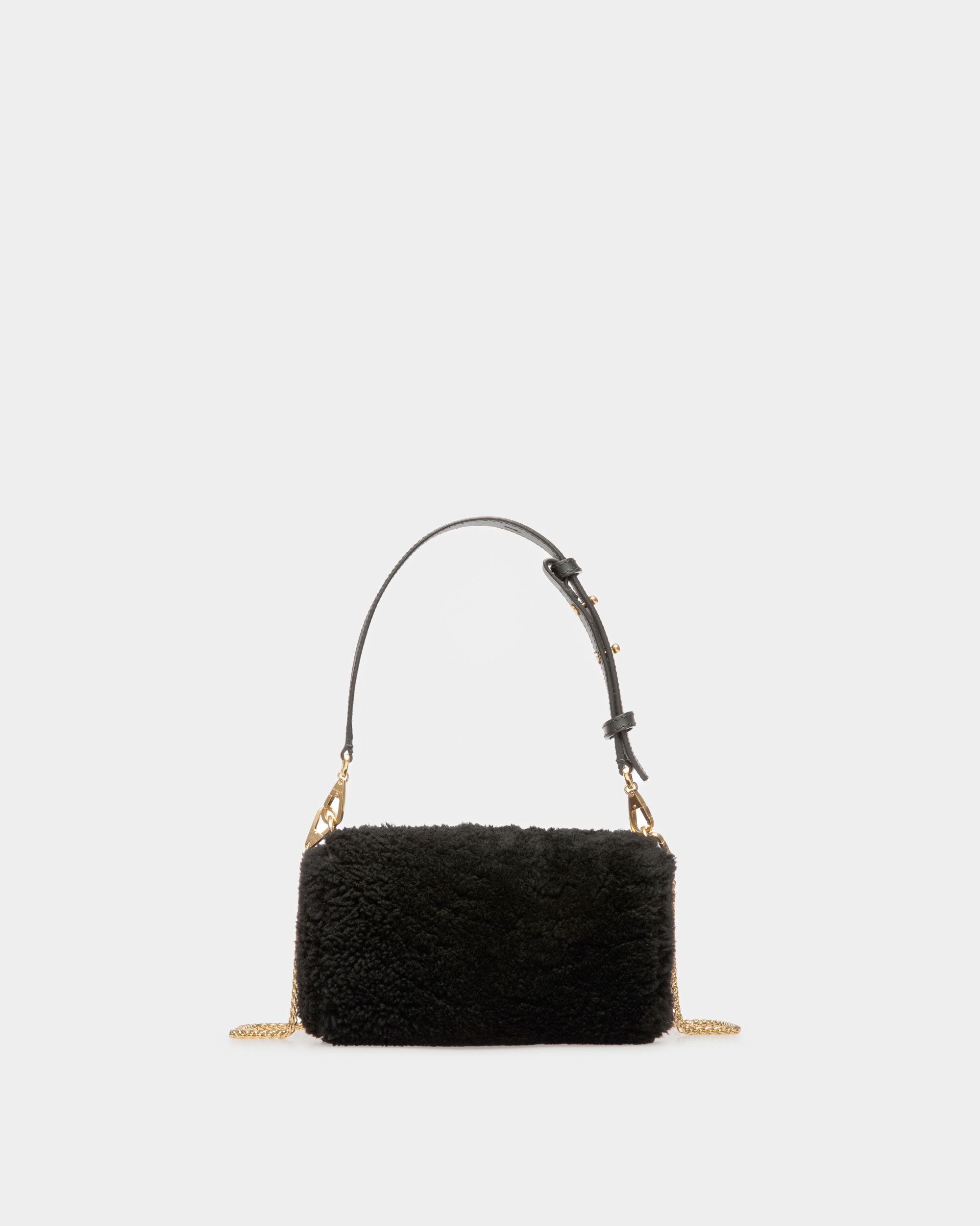 Mini-Sac Emblem En Laine Noire - Femme - Bally - 03