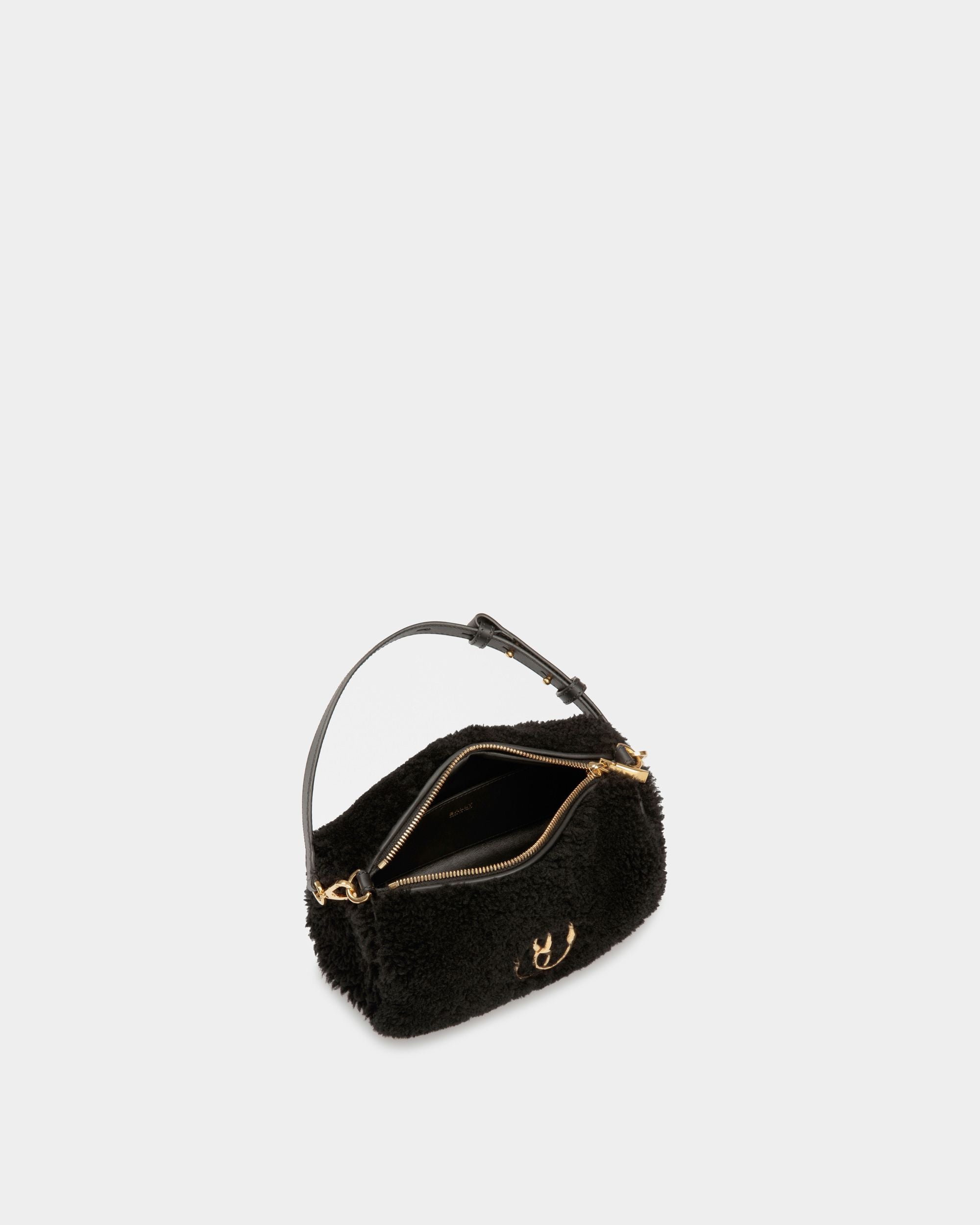 Mini-Sac Emblem En Laine Noire - Femme - Bally - 05