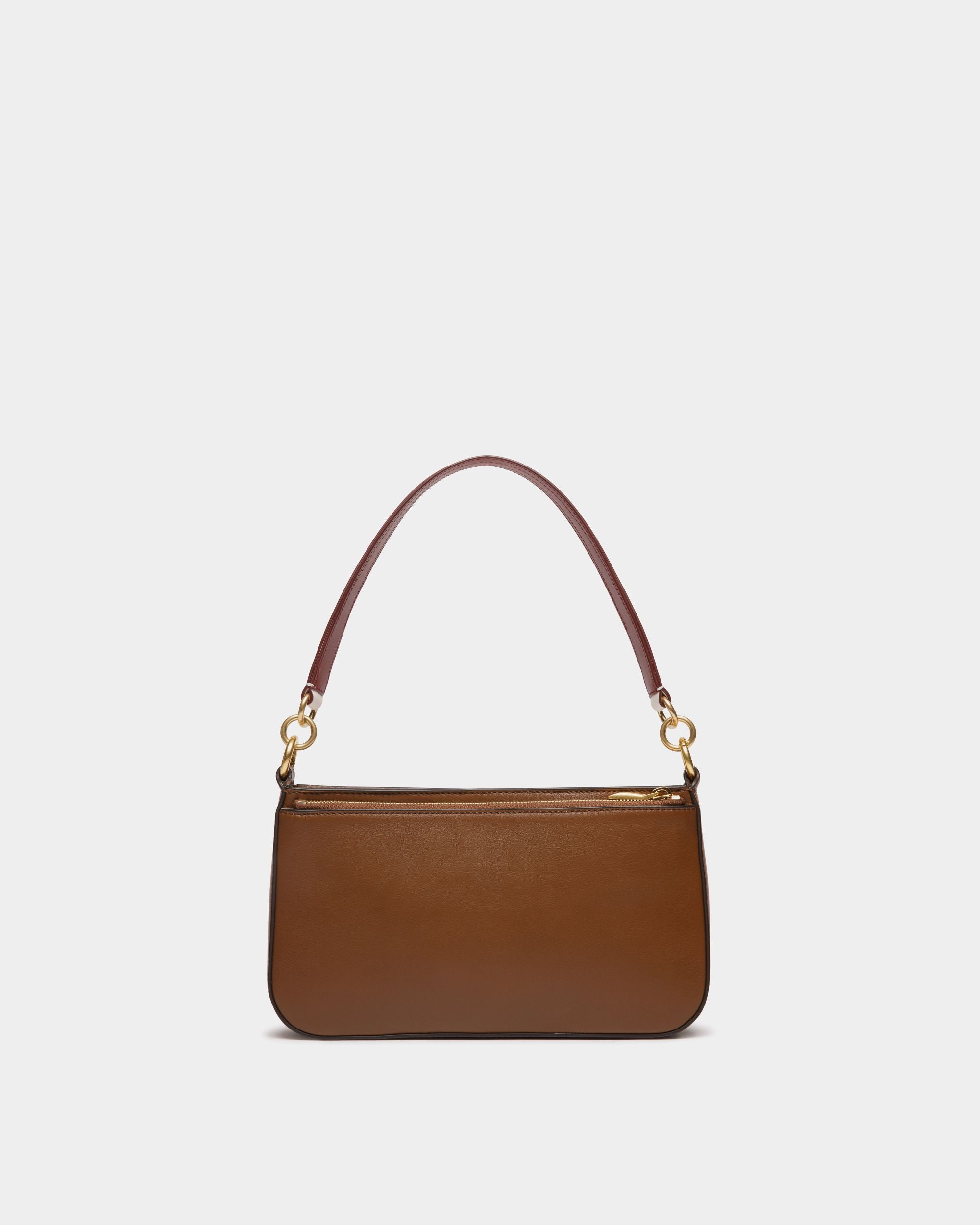 Petit Sac D'épaule Code En Cuir Marron - Women - Bally - 02