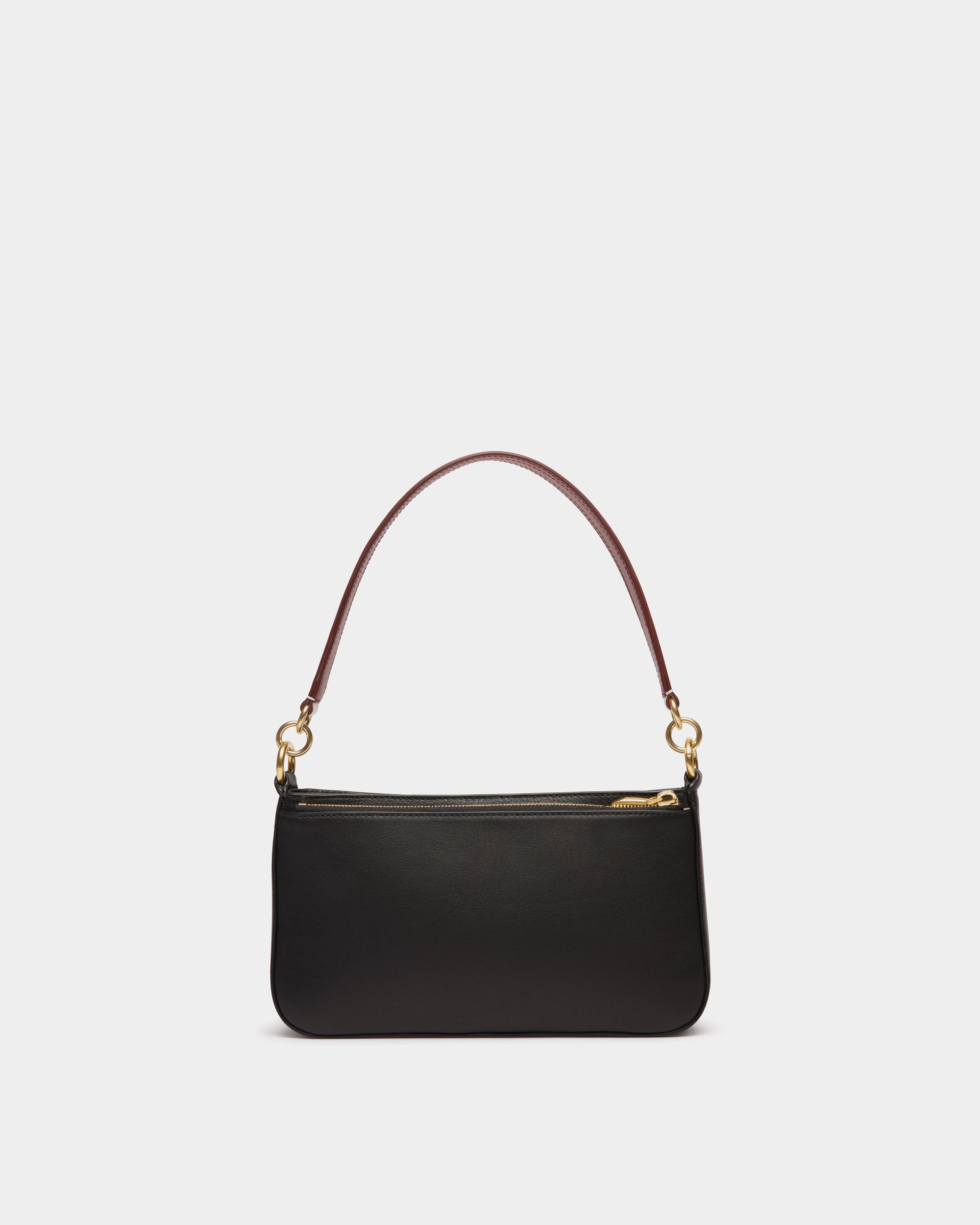 Petit Sac D'épaule Code En Cuir Noir - Femme - Bally - 03