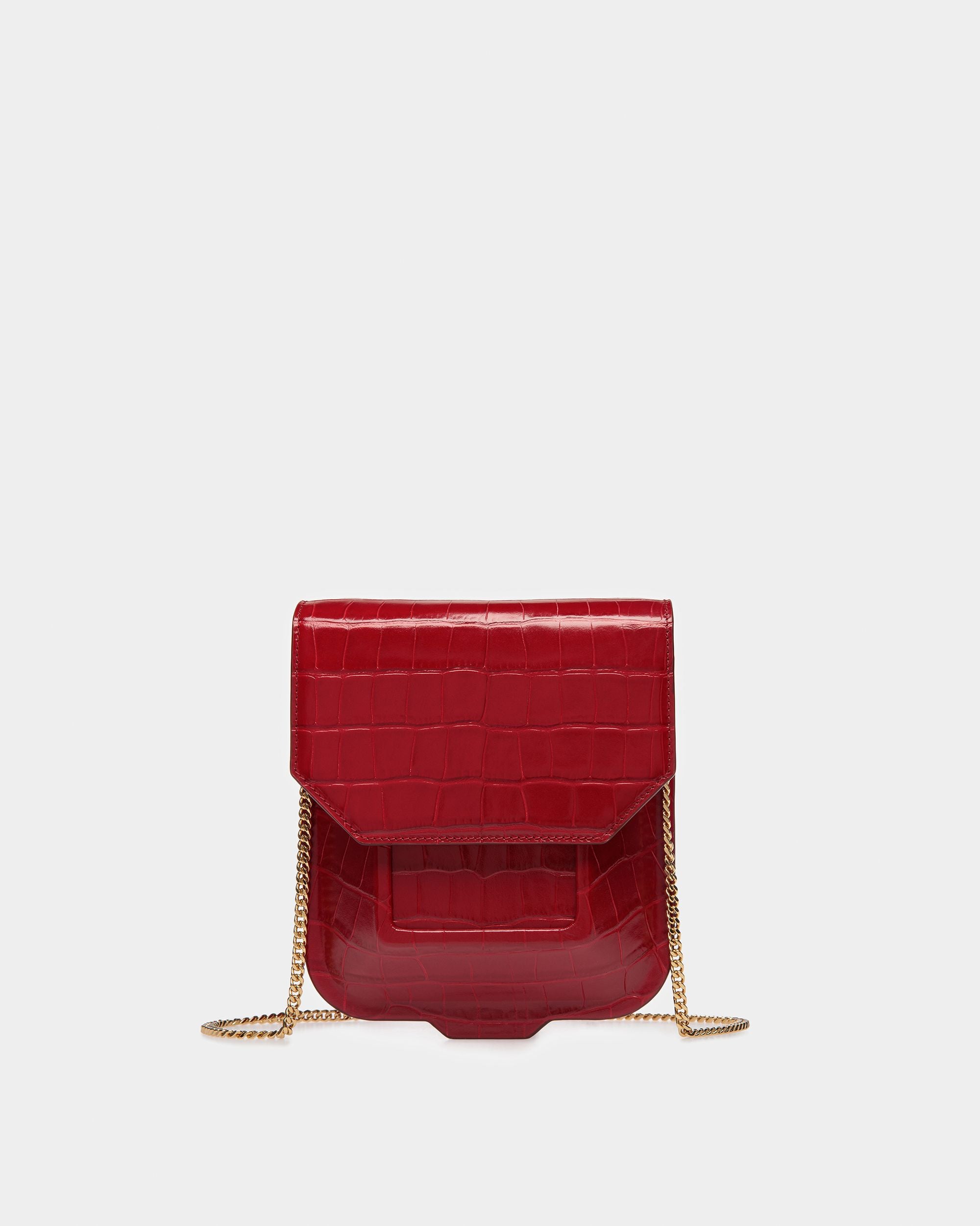 Mini-sac To Go En Cuir Gaufré Crocodile - Femme - Bally - 06