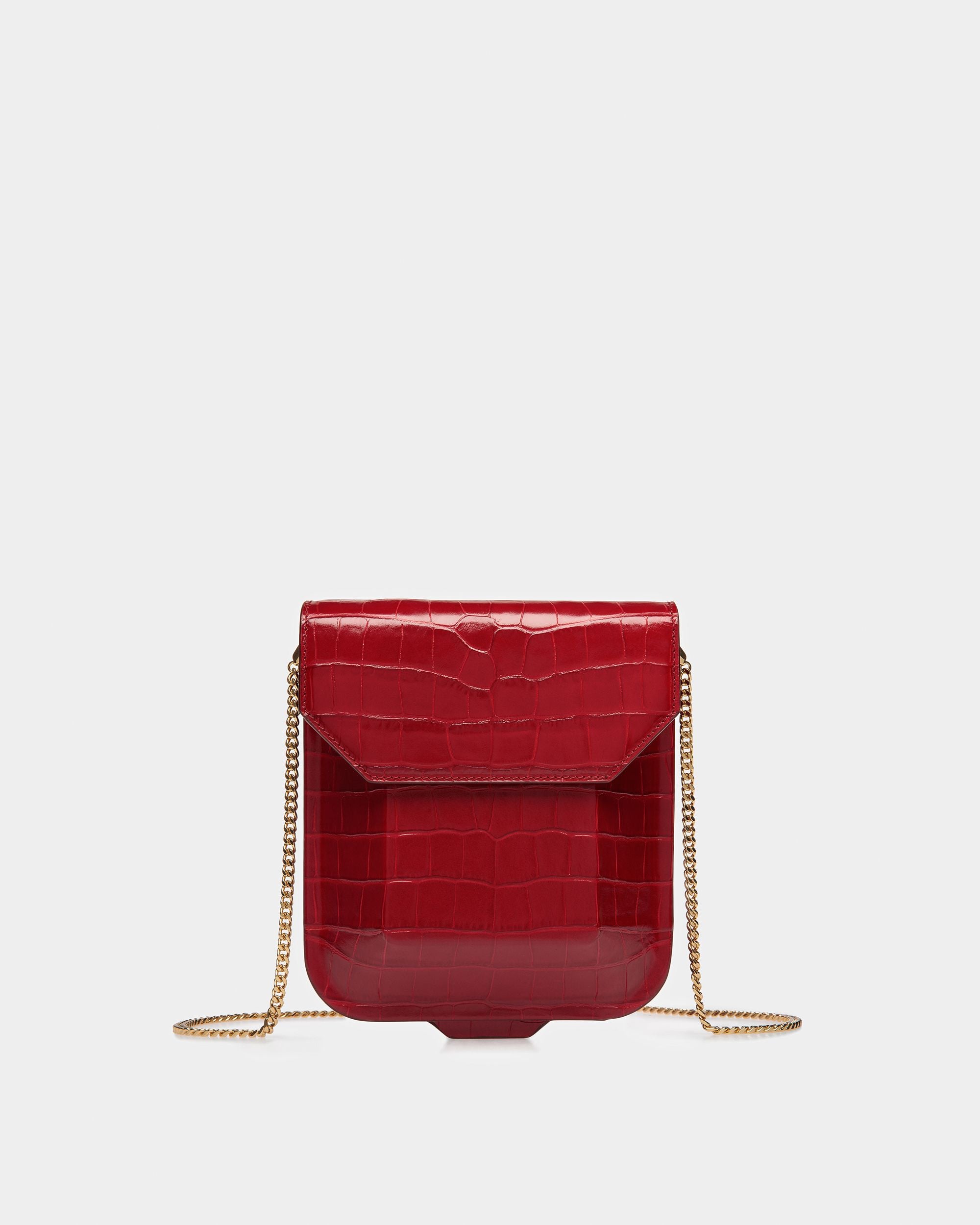 Mini-sac To Go En Cuir Gaufré Crocodile - Femme - Bally - 07
