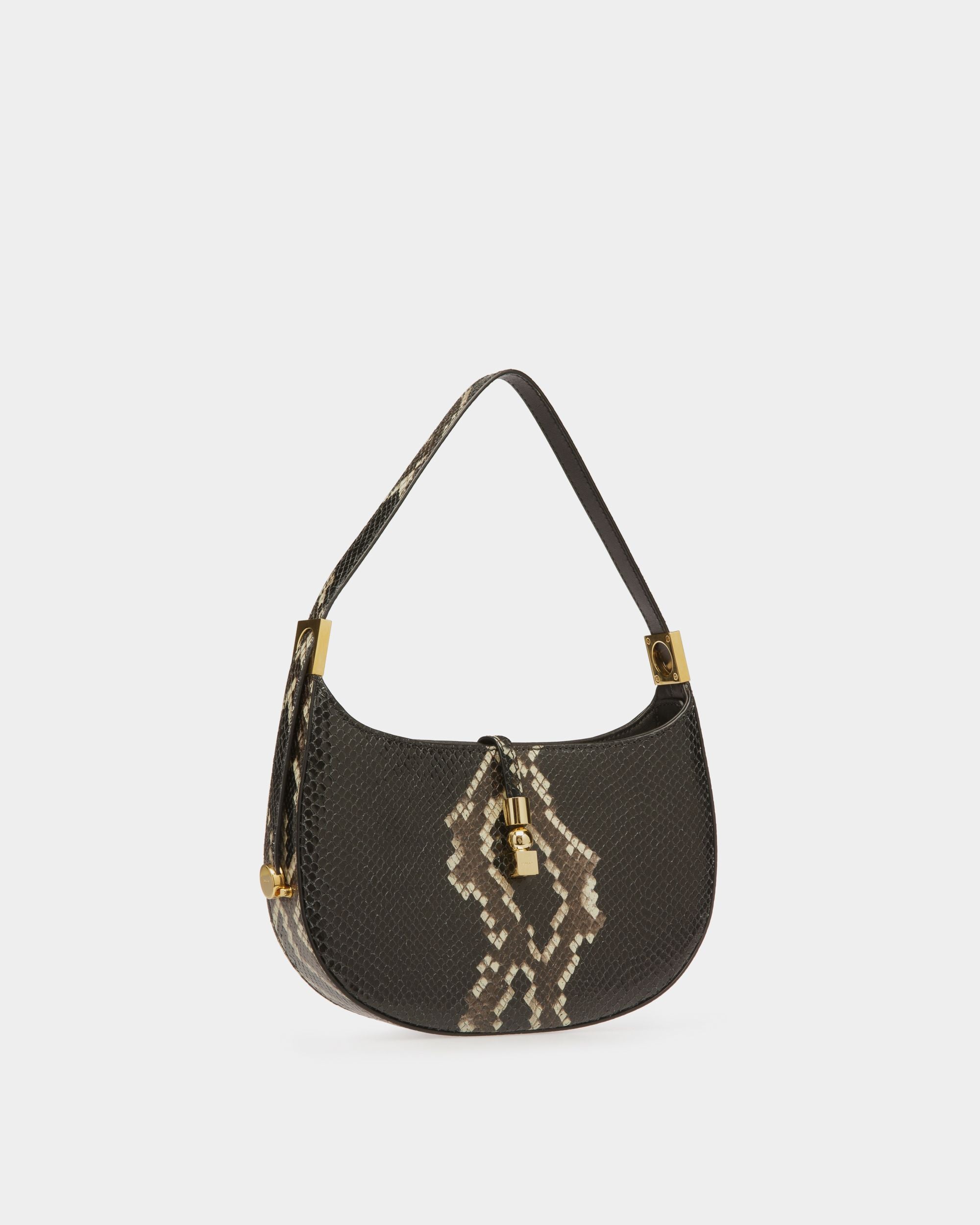 Sac D’épaule Block Finition Imprimé Python - Femme - Bally - 04