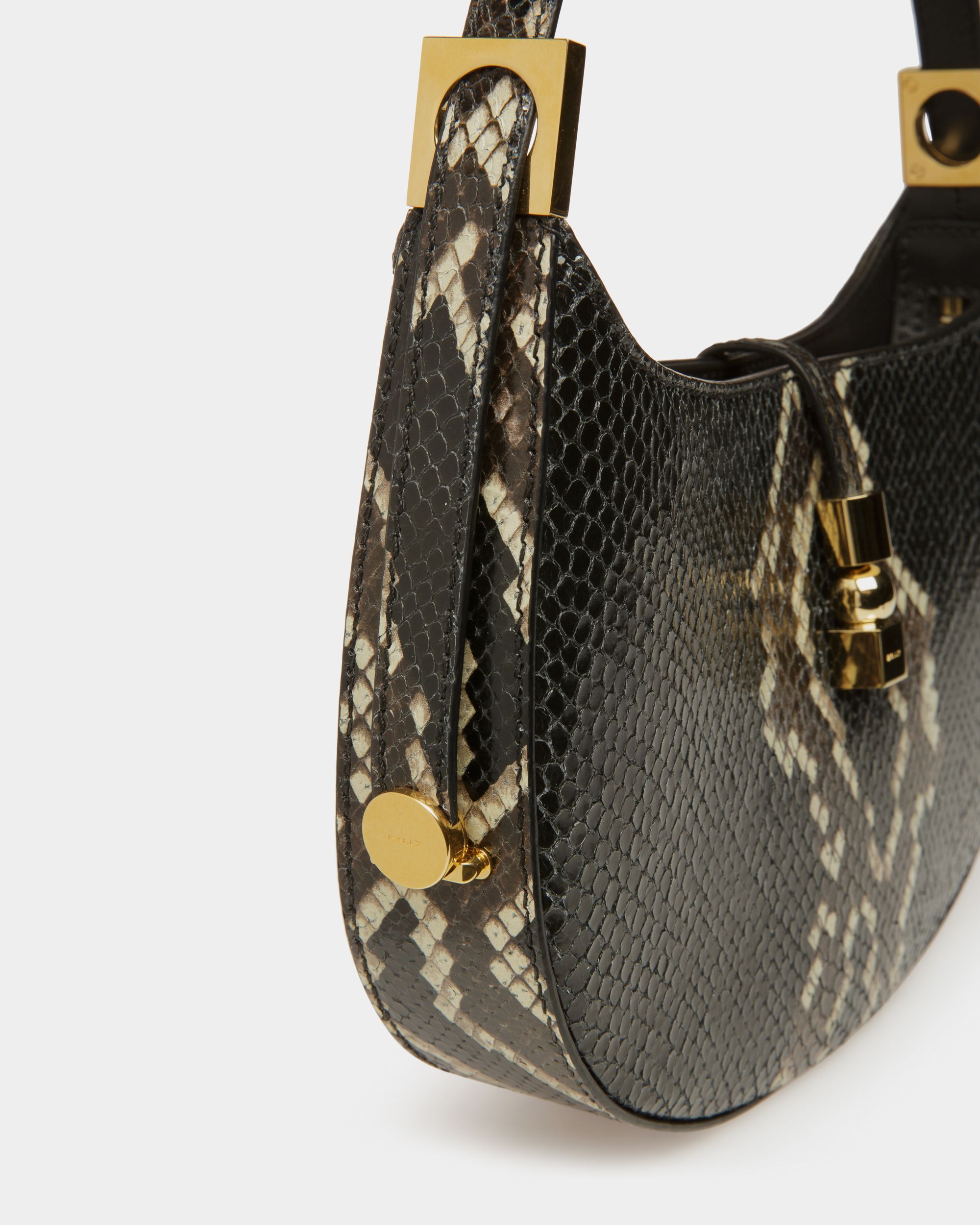 Sac D’épaule Block Finition Imprimé Python - Femme - Bally - 05