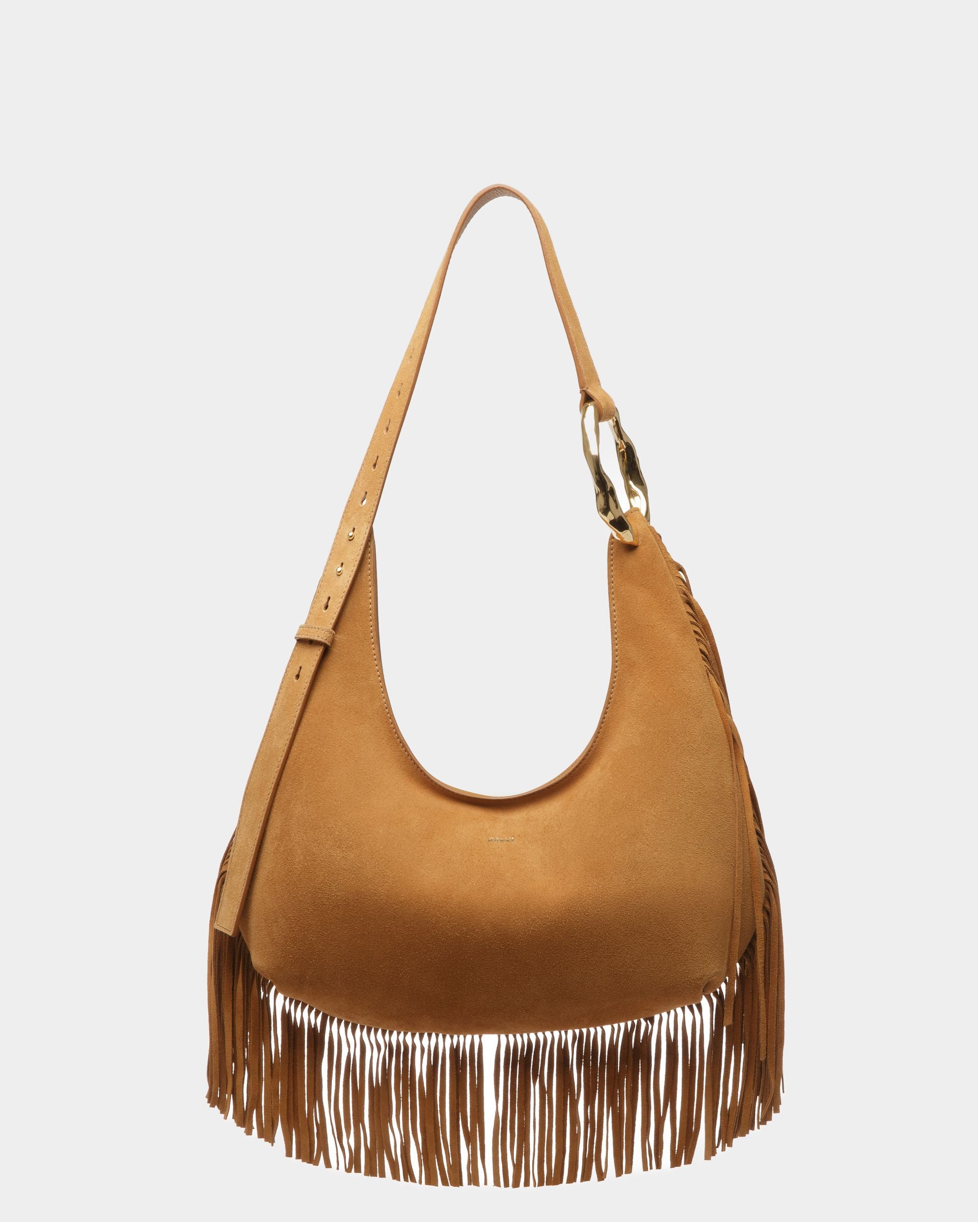 Sac besace Baroque En cuir couleur désert - Femme - Bally - 01