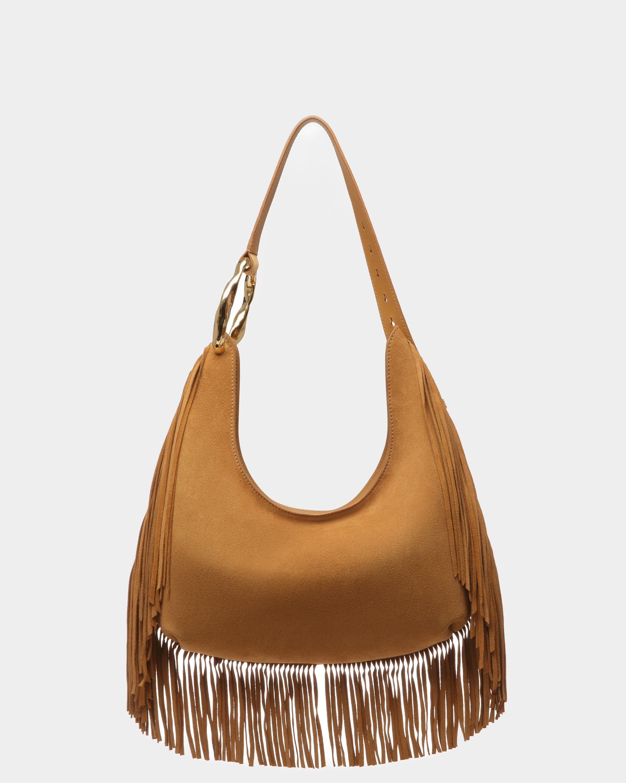Sac besace Baroque En cuir couleur désert - Femme - Bally - 03