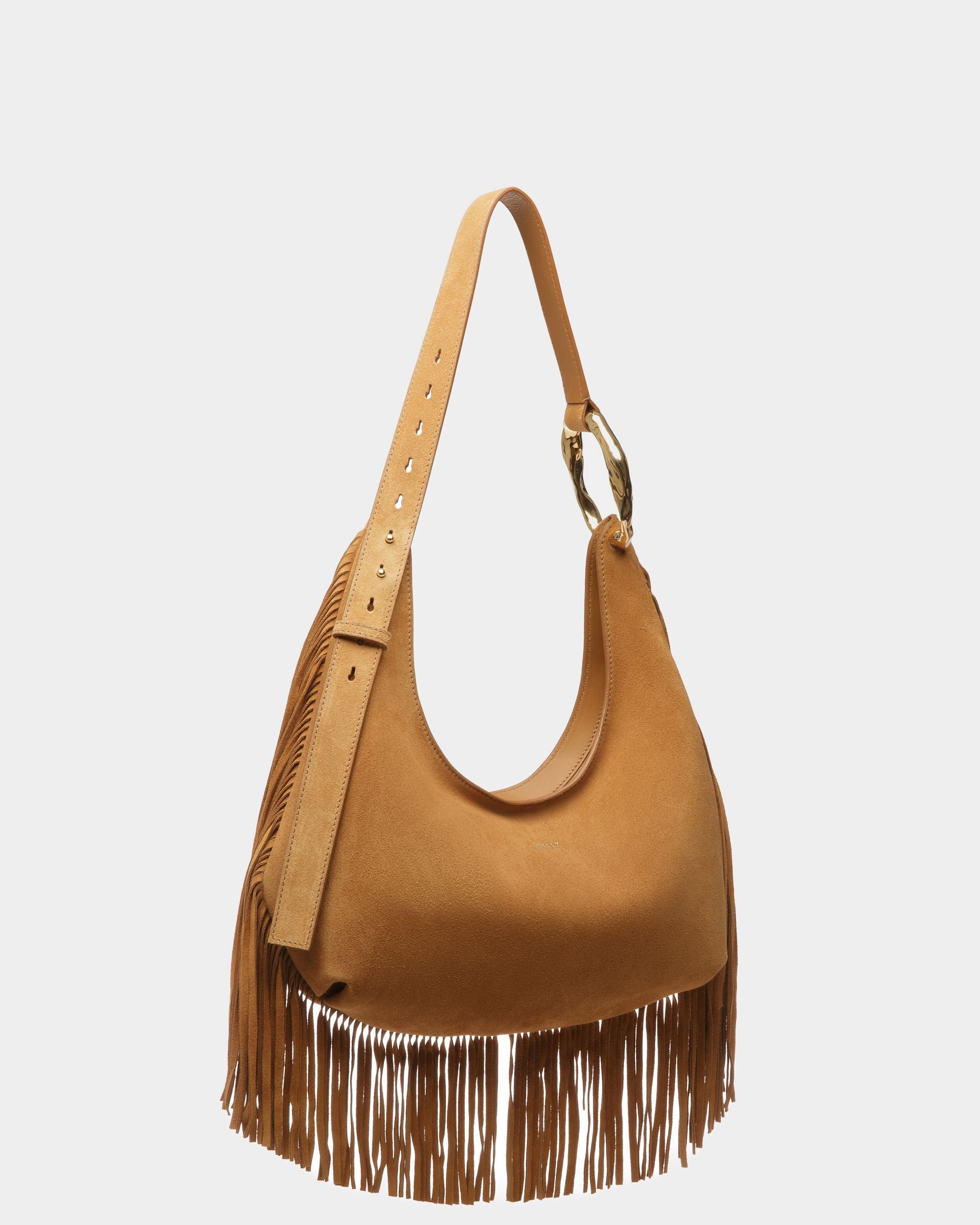 Sac besace Baroque En cuir couleur désert - Femme - Bally - 04