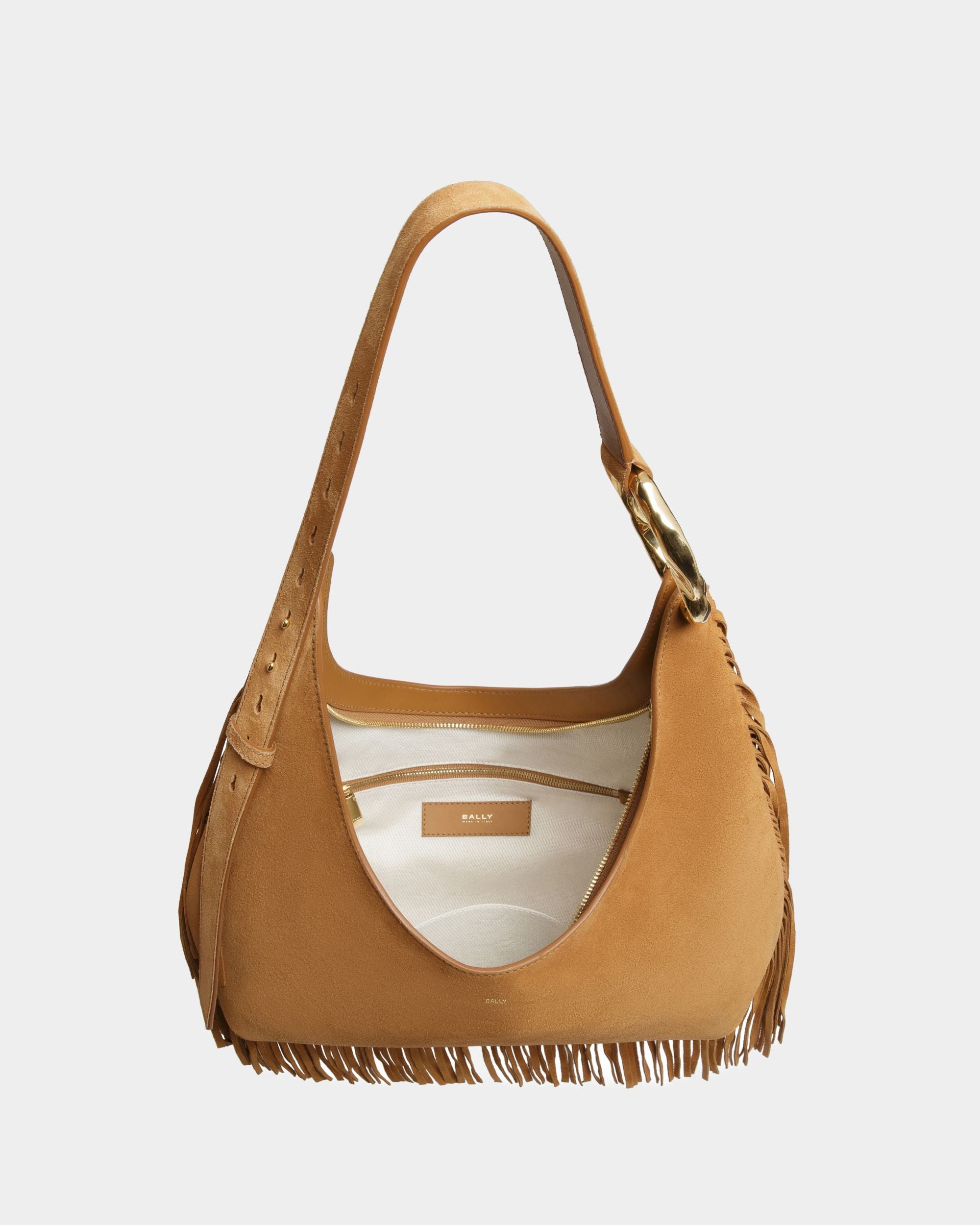 Sac besace Baroque En cuir couleur désert - Femme - Bally - 05