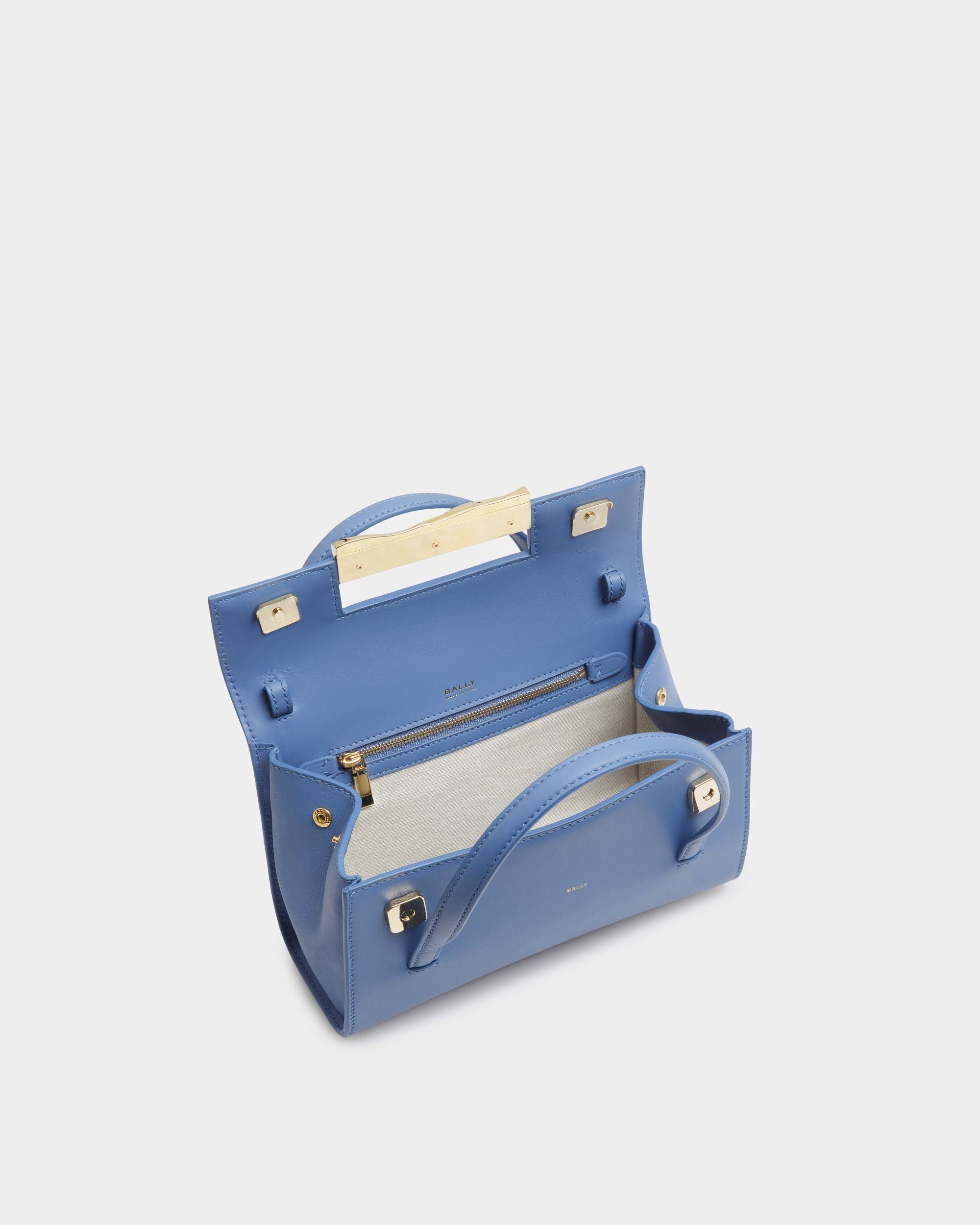 Mini-sac Baroque En cuir couleur Blue Kiss - Femme - Bally - 05
