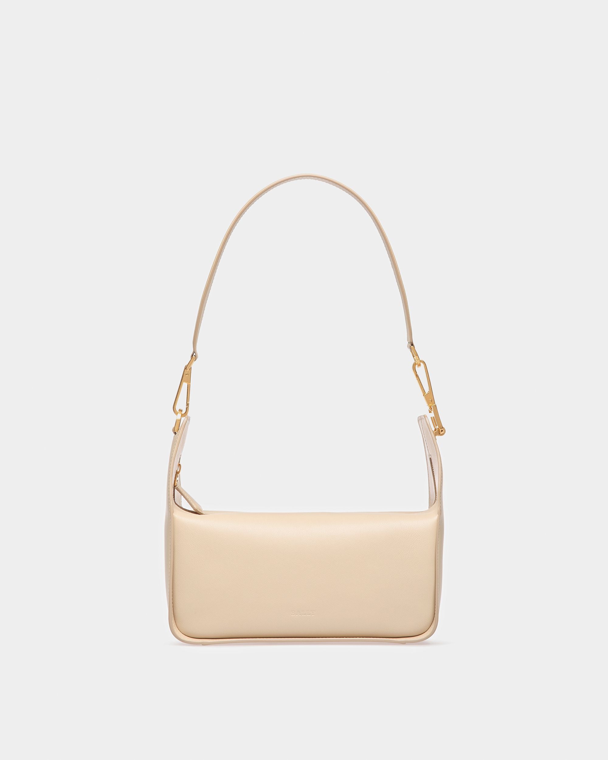 B-Hook Sac Porté Épaule En Cuir Couleur Fossil - Femme - Bally - 01