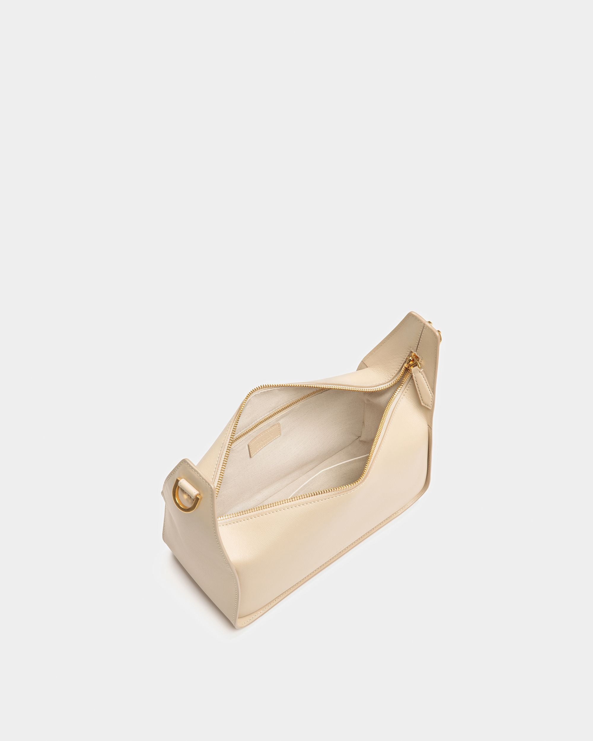 B-Hook Sac Porté Épaule En Cuir Couleur Fossil - Femme - Bally - 04
