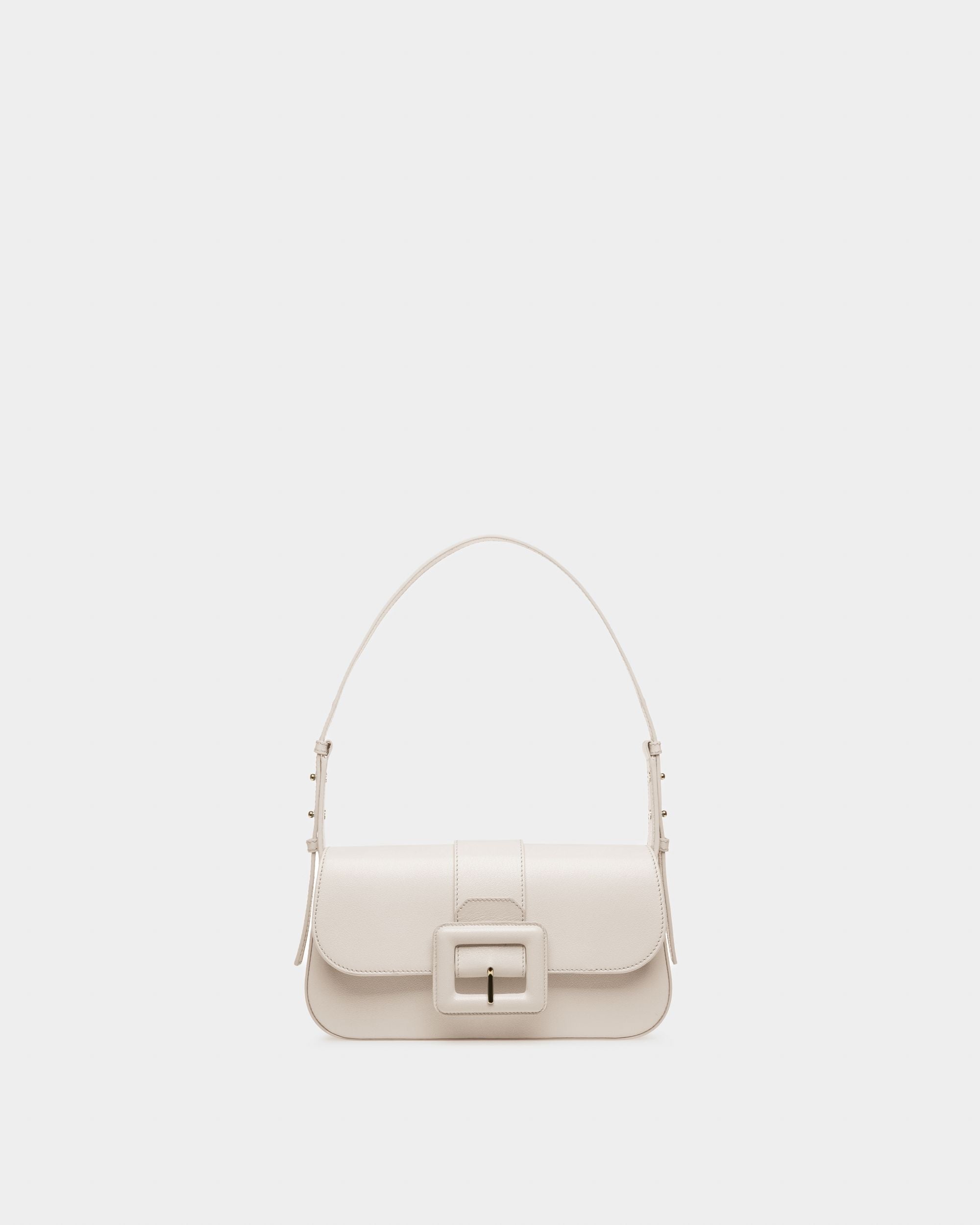 Jadha Sac Porté Épaule En Cuir Couleur Ivoire - Femme - Bally - 01