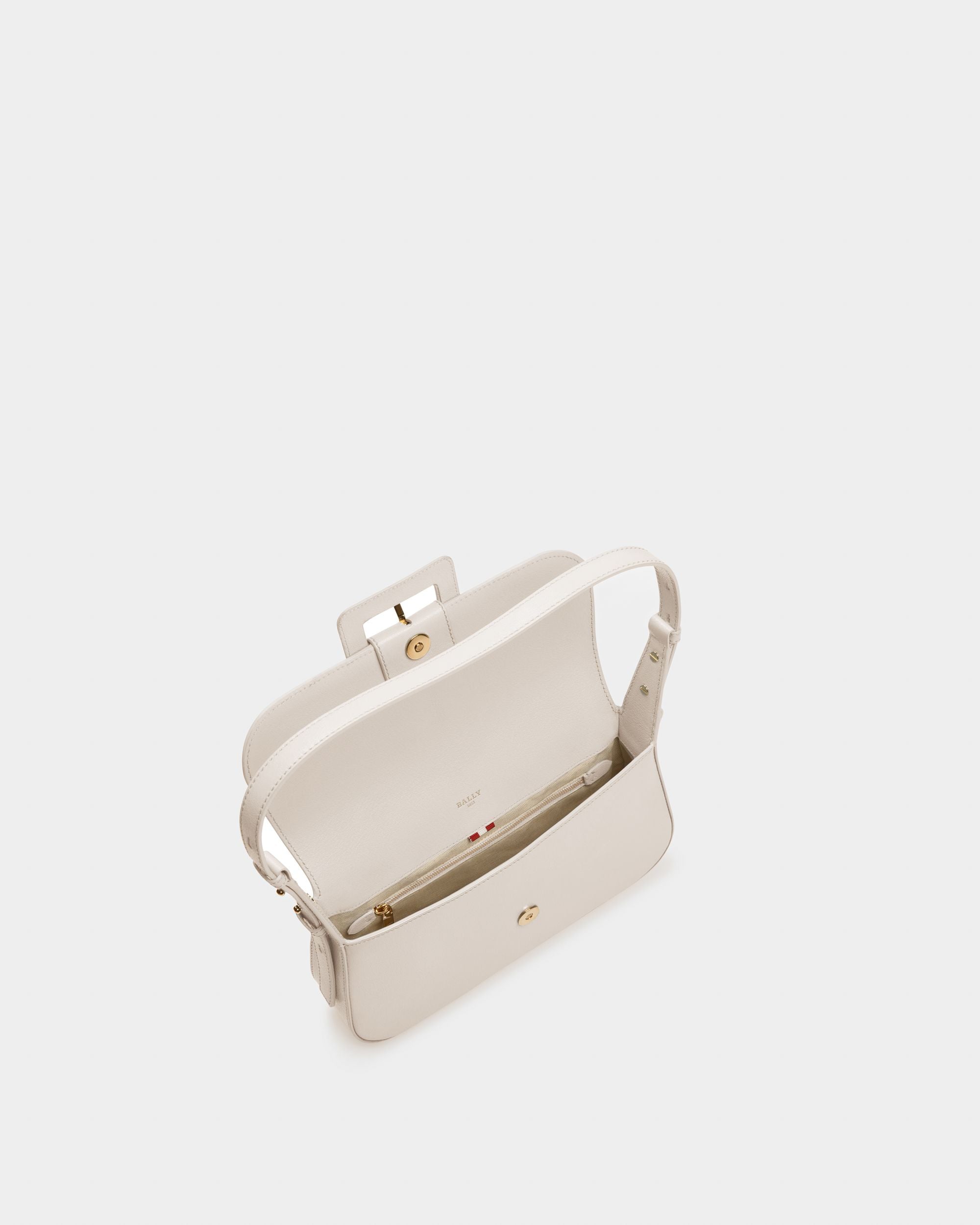 Jadha Sac Porté Épaule En Cuir Couleur Ivoire - Femme - Bally - 04
