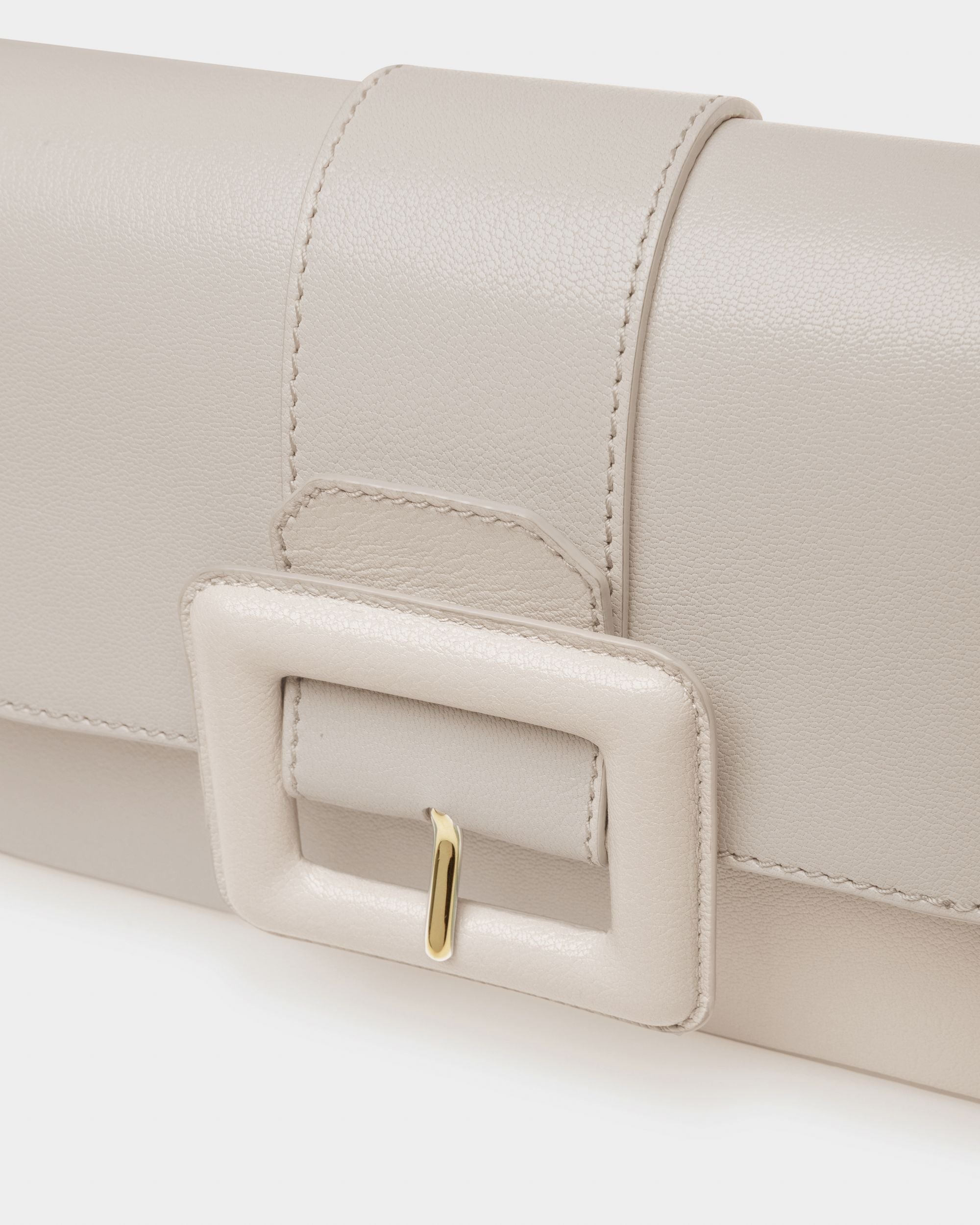 Jadha Sac Porté Épaule En Cuir Couleur Ivoire - Femme - Bally - 05