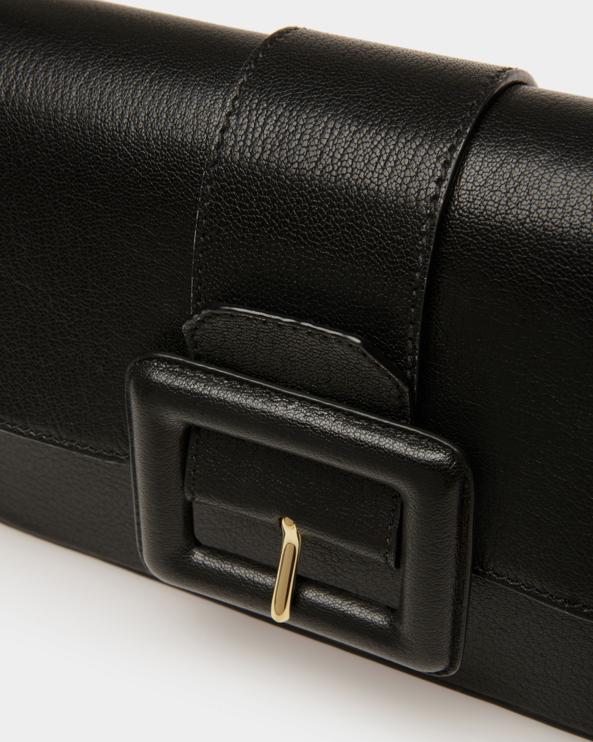 Jadha Sac Porté Épaule En Cuir Noir - Femme - Bally - 05