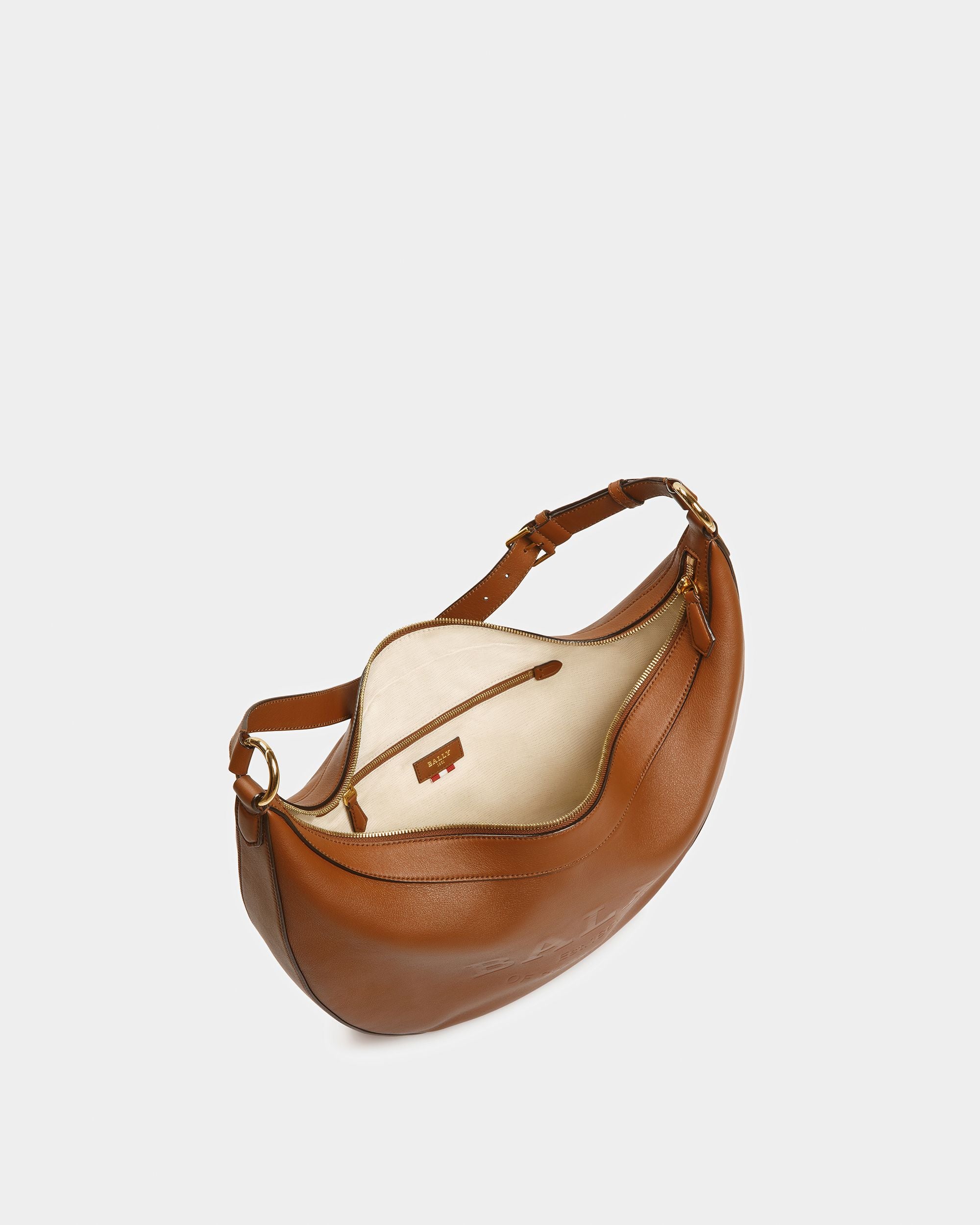 Charo Sac Porté Épaule En Cuir Marron - Femme - Bally - 04