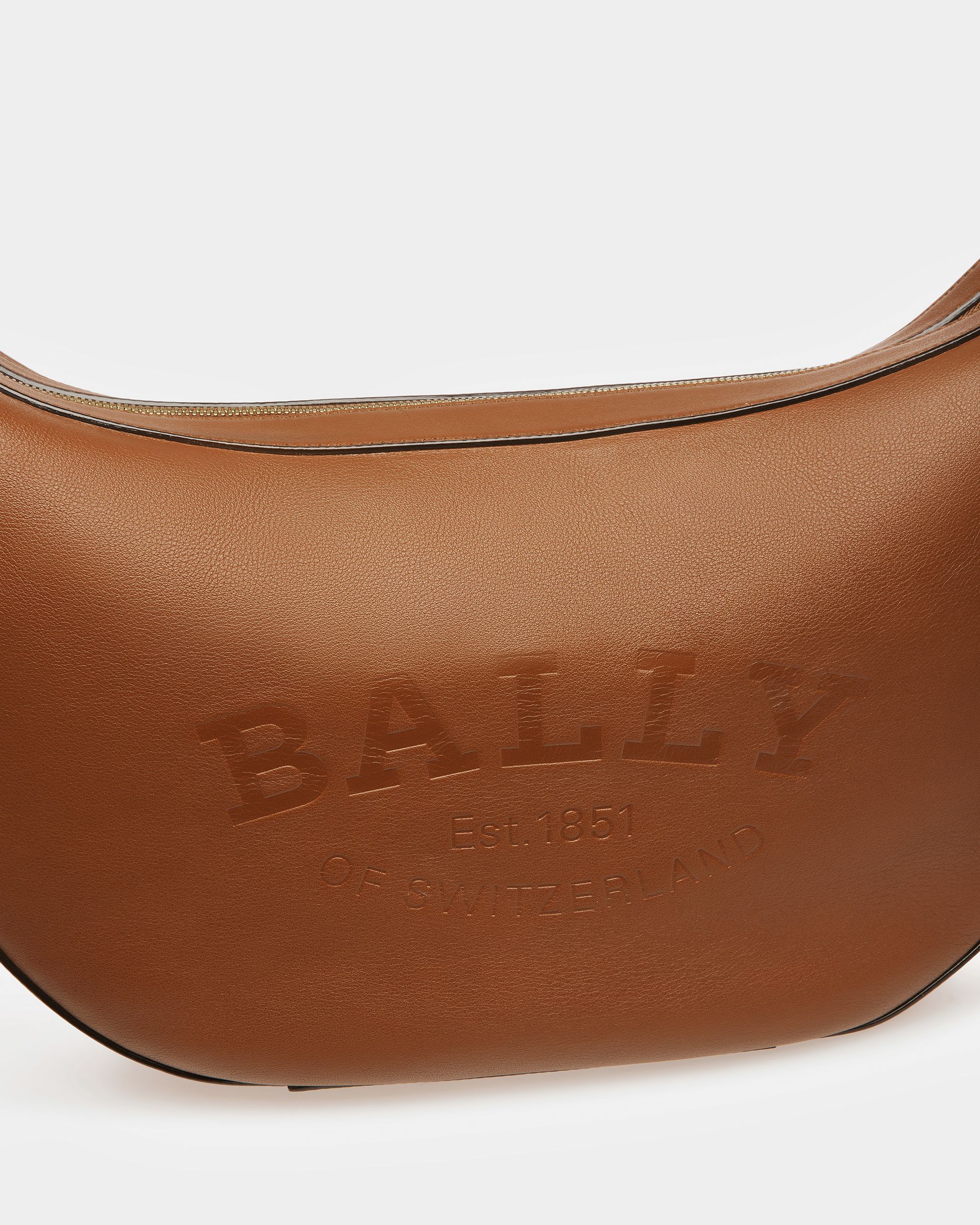 Charo Sac Porté Épaule En Cuir Marron - Femme - Bally - 05