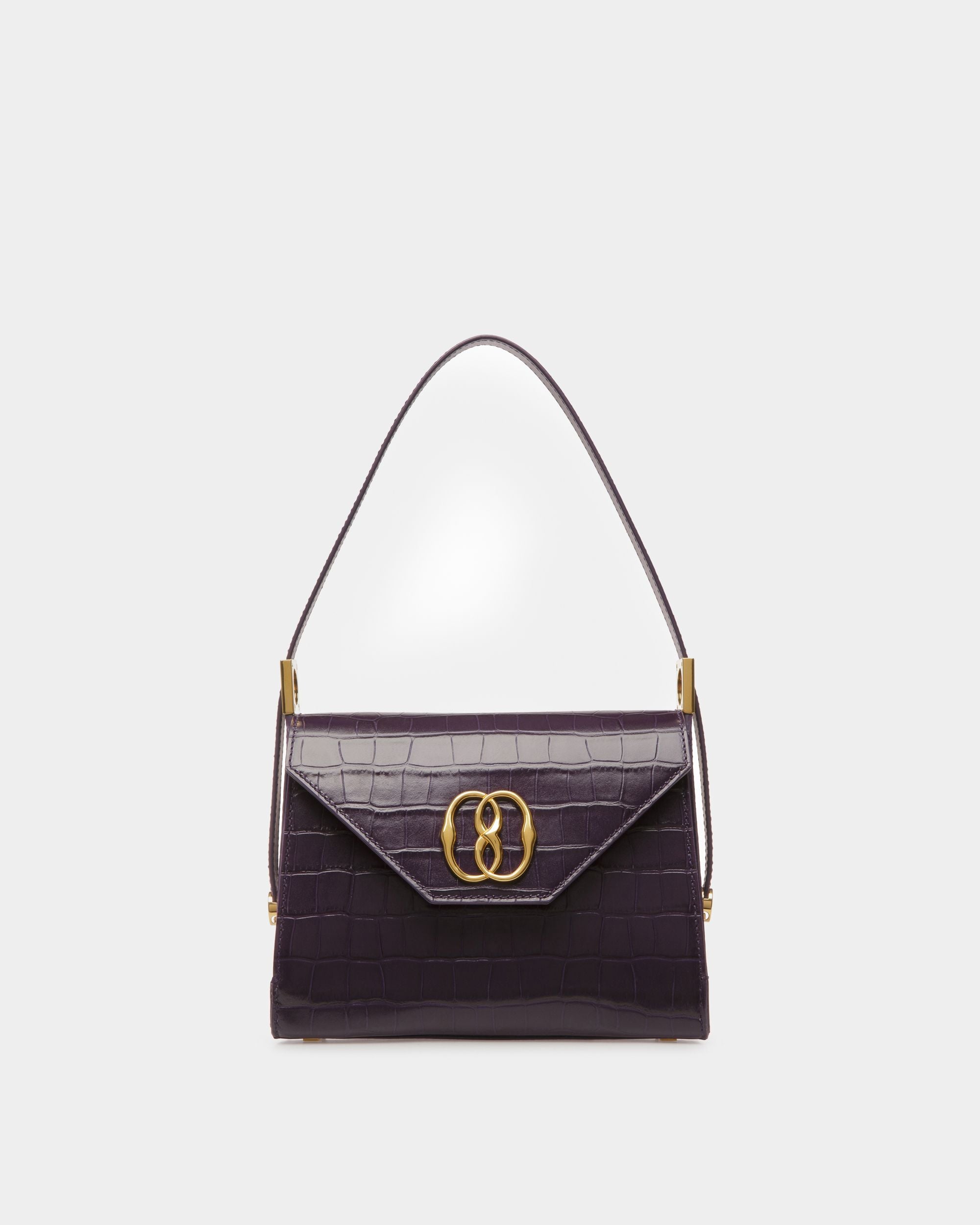 Sac Emblem À Anse Supérieure En Cuir Orchidée - Femme - Bally - 01