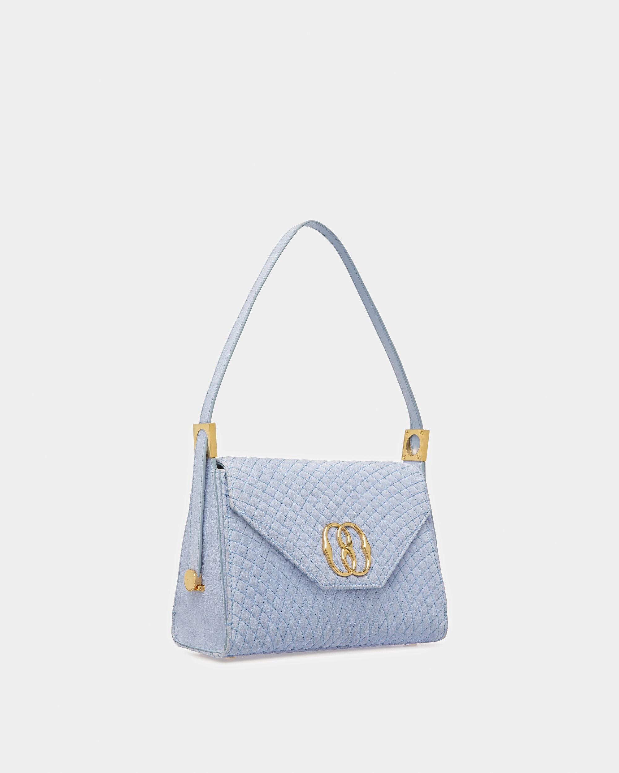 Sac Emblem Anse Supérieure En Daim Matelassé - Femme - Bally - 04