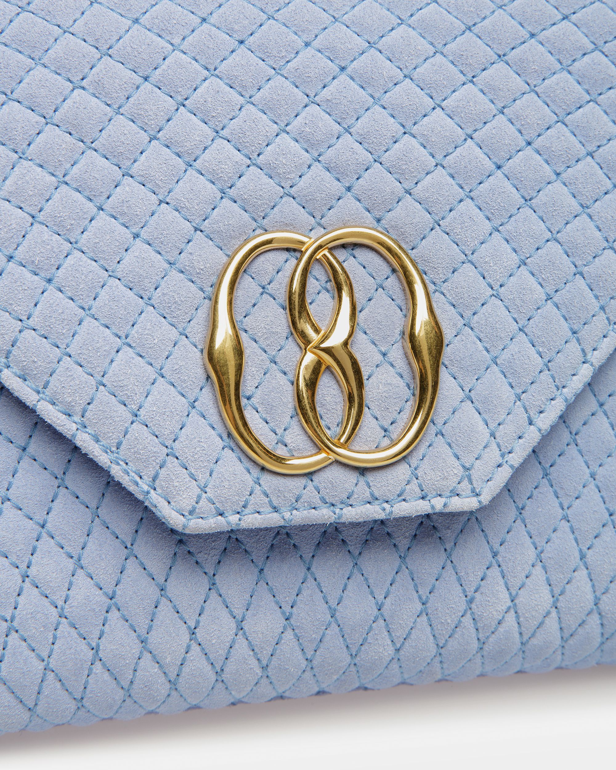 Sac Emblem Anse Supérieure En Daim Matelassé - Femme - Bally - 06