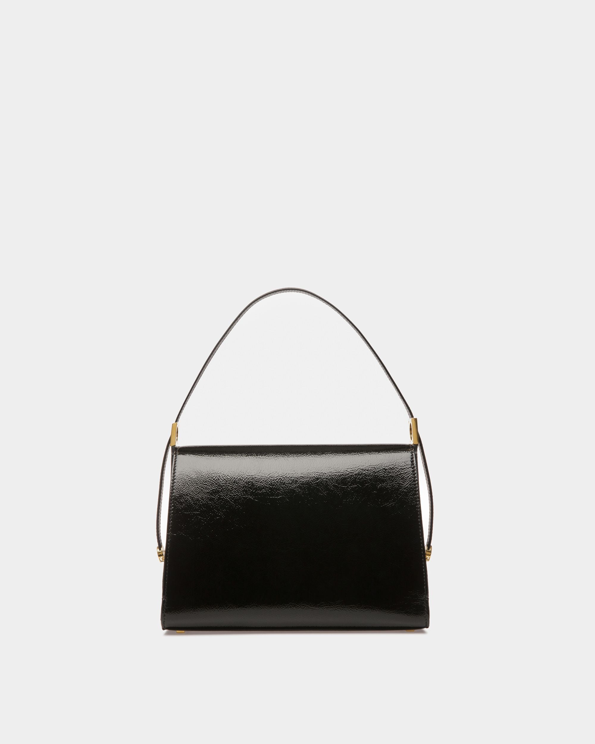 Sac D’Épaule Emblem En Cuir Noir - Femme - Bally - 02
