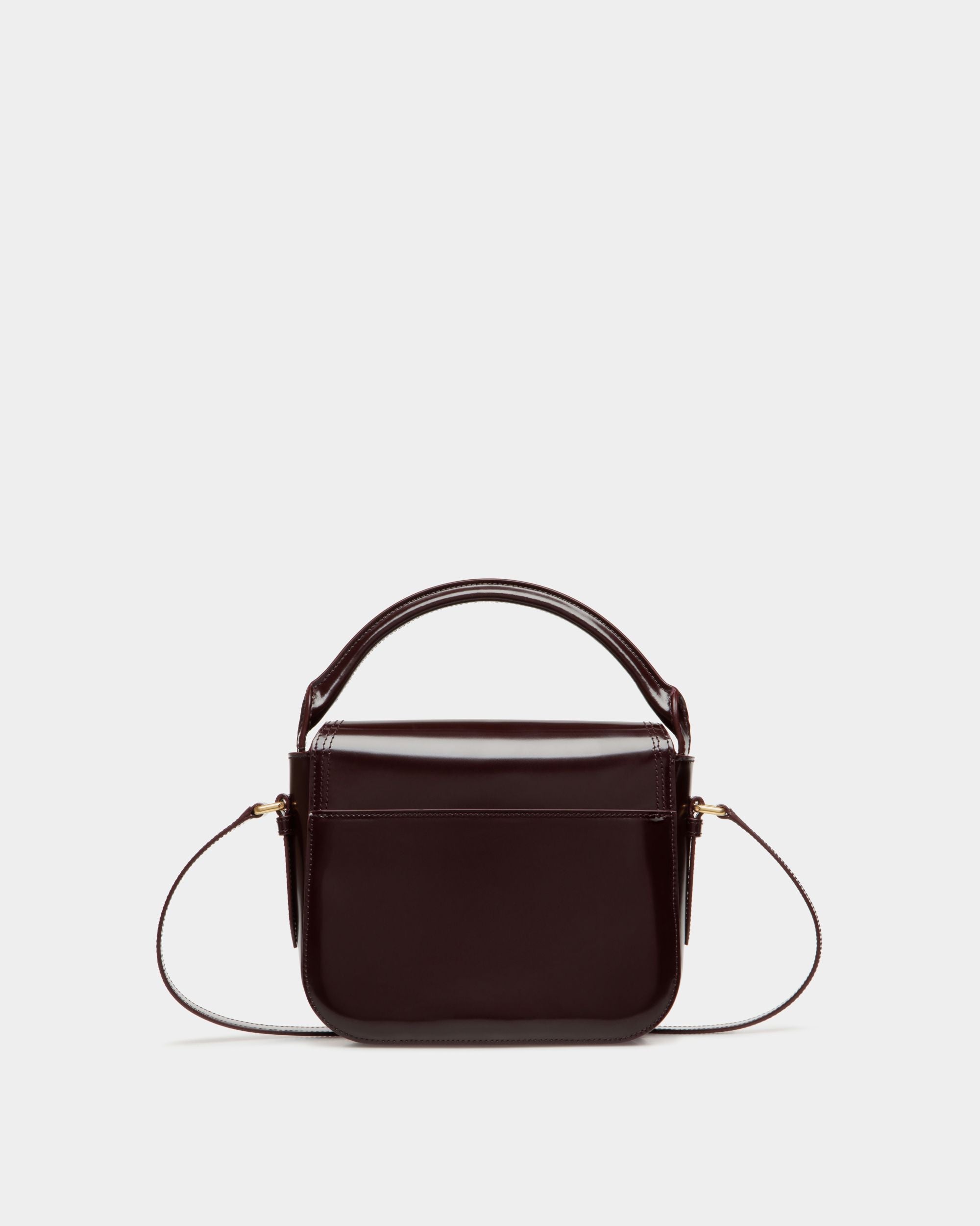 Mini Sac Beckett En Cuir Brossé Deep Burgundy - Femme - Bally - 03