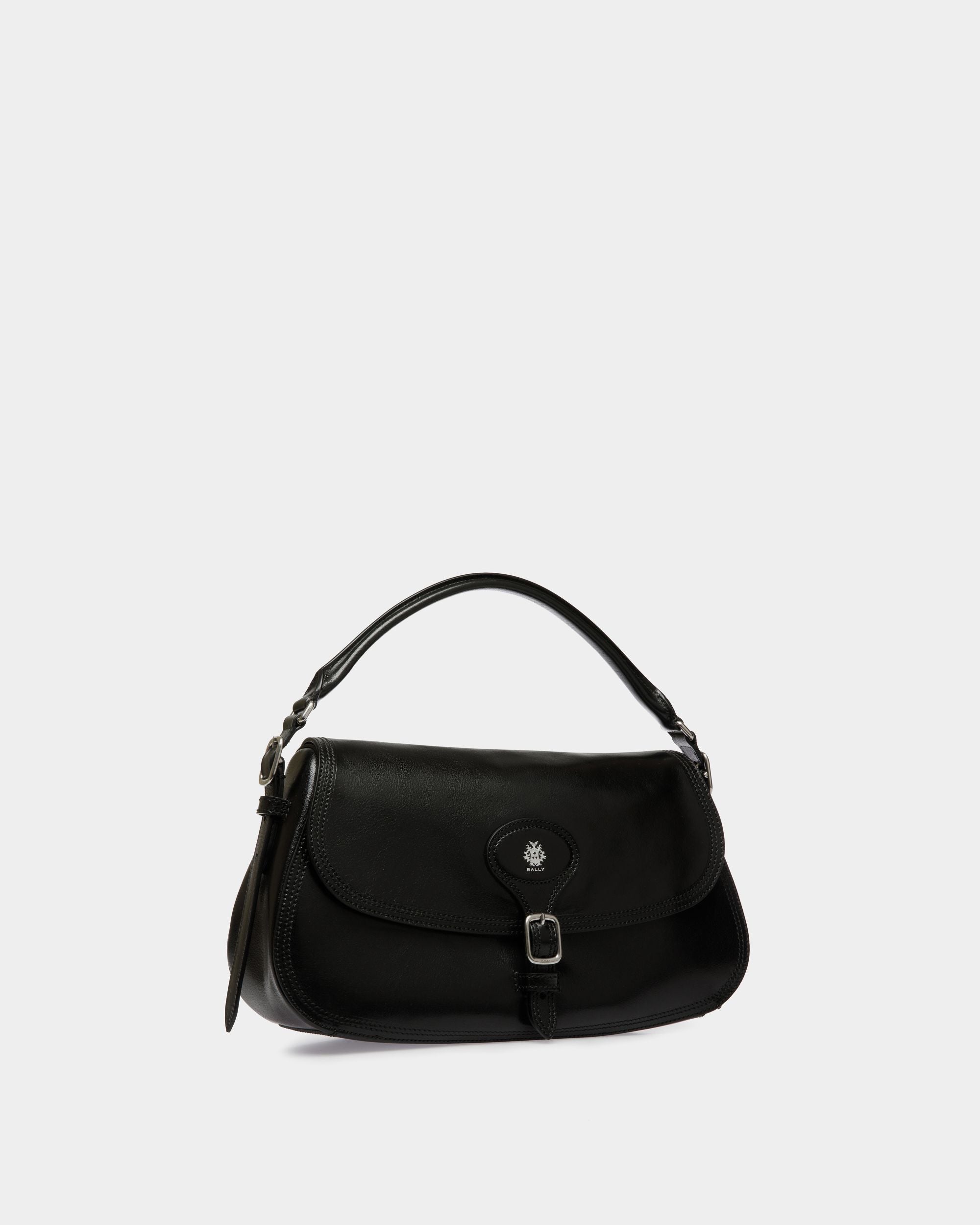 Sac D'épaule Beckett En Cuir Noir - Femme - Bally - 04