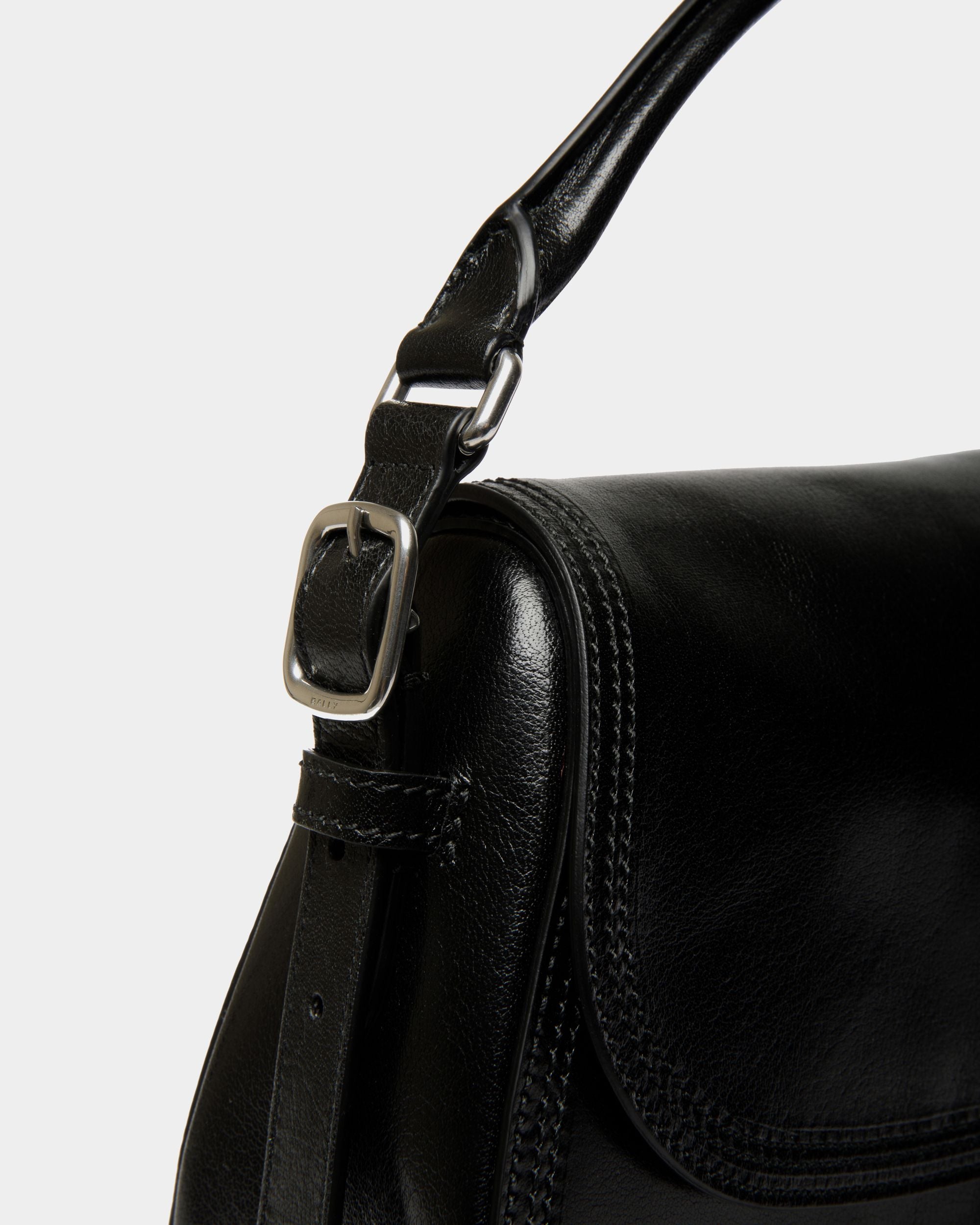 Sac D'épaule Beckett En Cuir Noir - Femme - Bally - 05