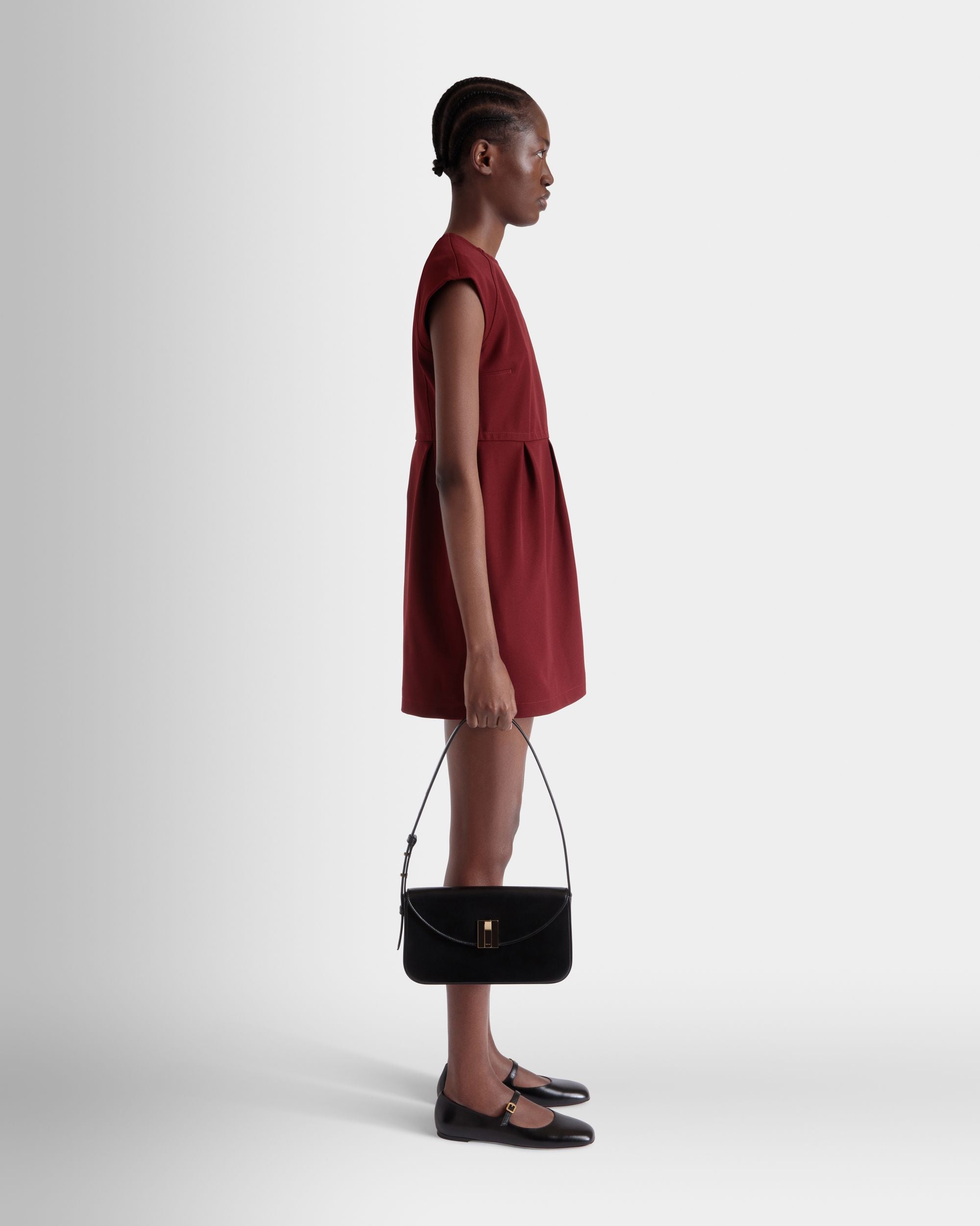 Petit Sac D'épaule Ollam En Cuir Noir - Femme - Bally - 02