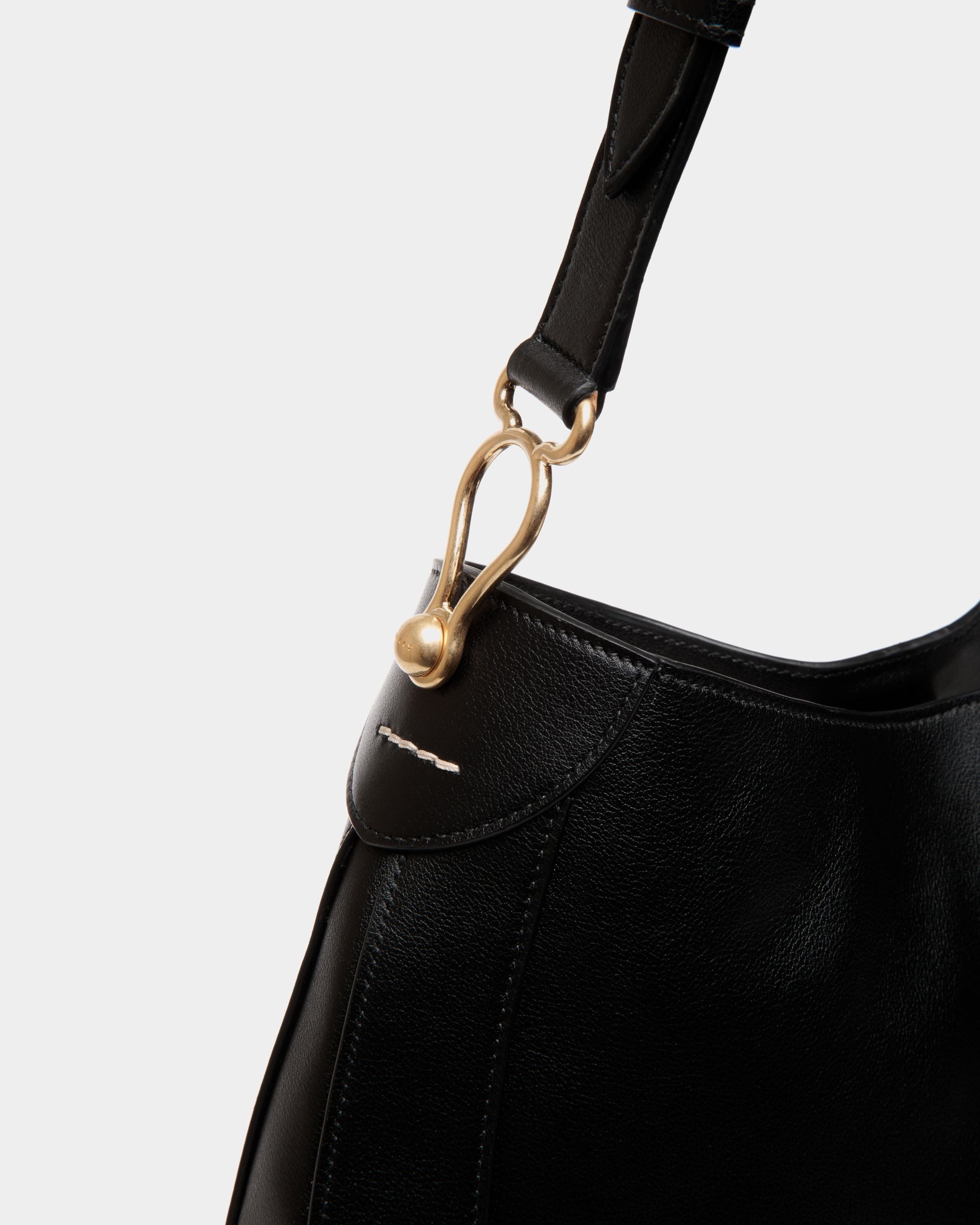 Sac Fourre-Tout Lune En Cuir Noir - Femme - Bally - 05