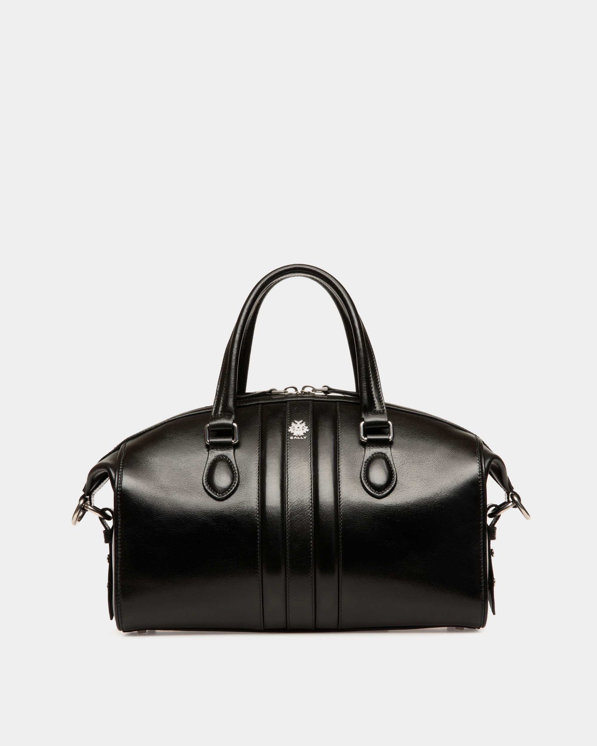 Sac À Anse Supérieure Beckett En Cuir Noir - Femme - Bally - 01