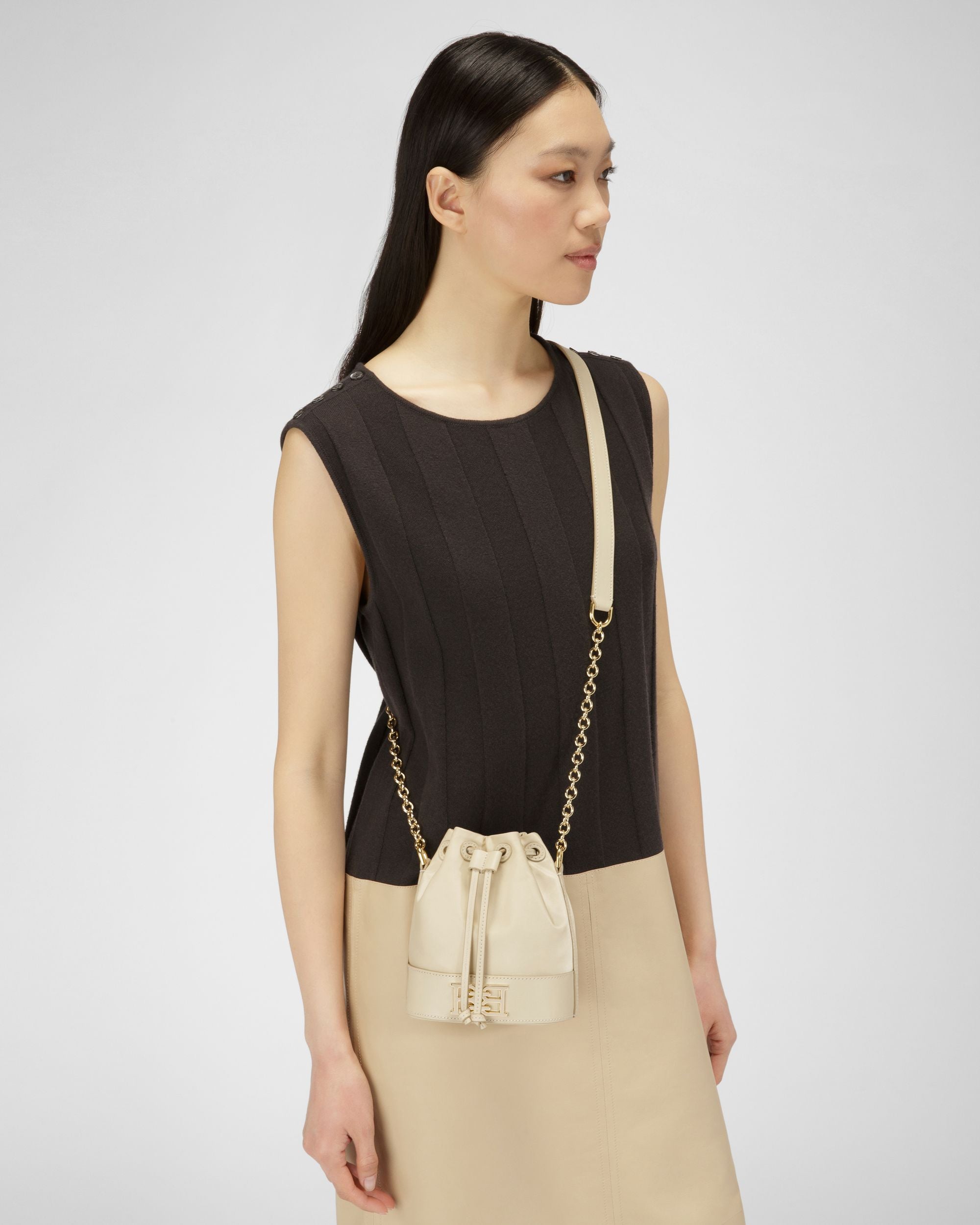 Eoh Small Sac Seau En Nylon Beige Clair - Femme - Bally - 02