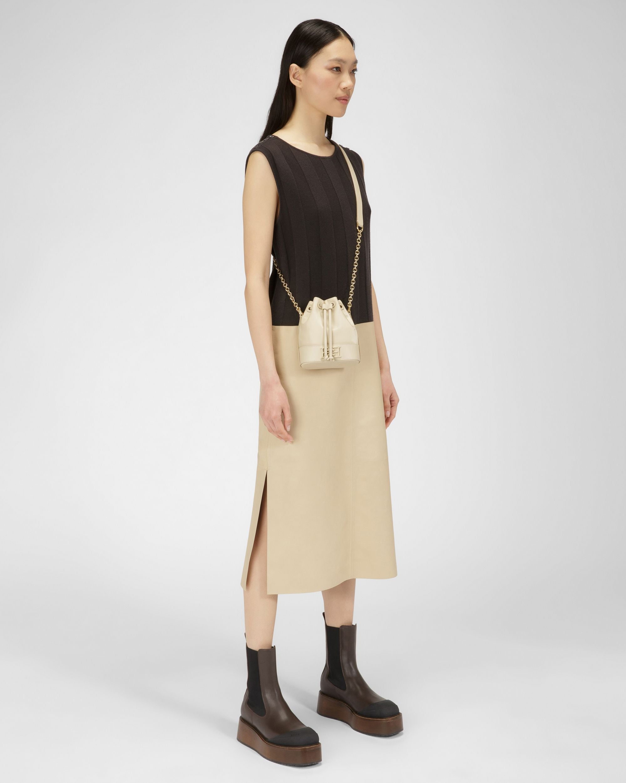 Eoh Small Sac Seau En Nylon Beige Clair - Femme - Bally - 07