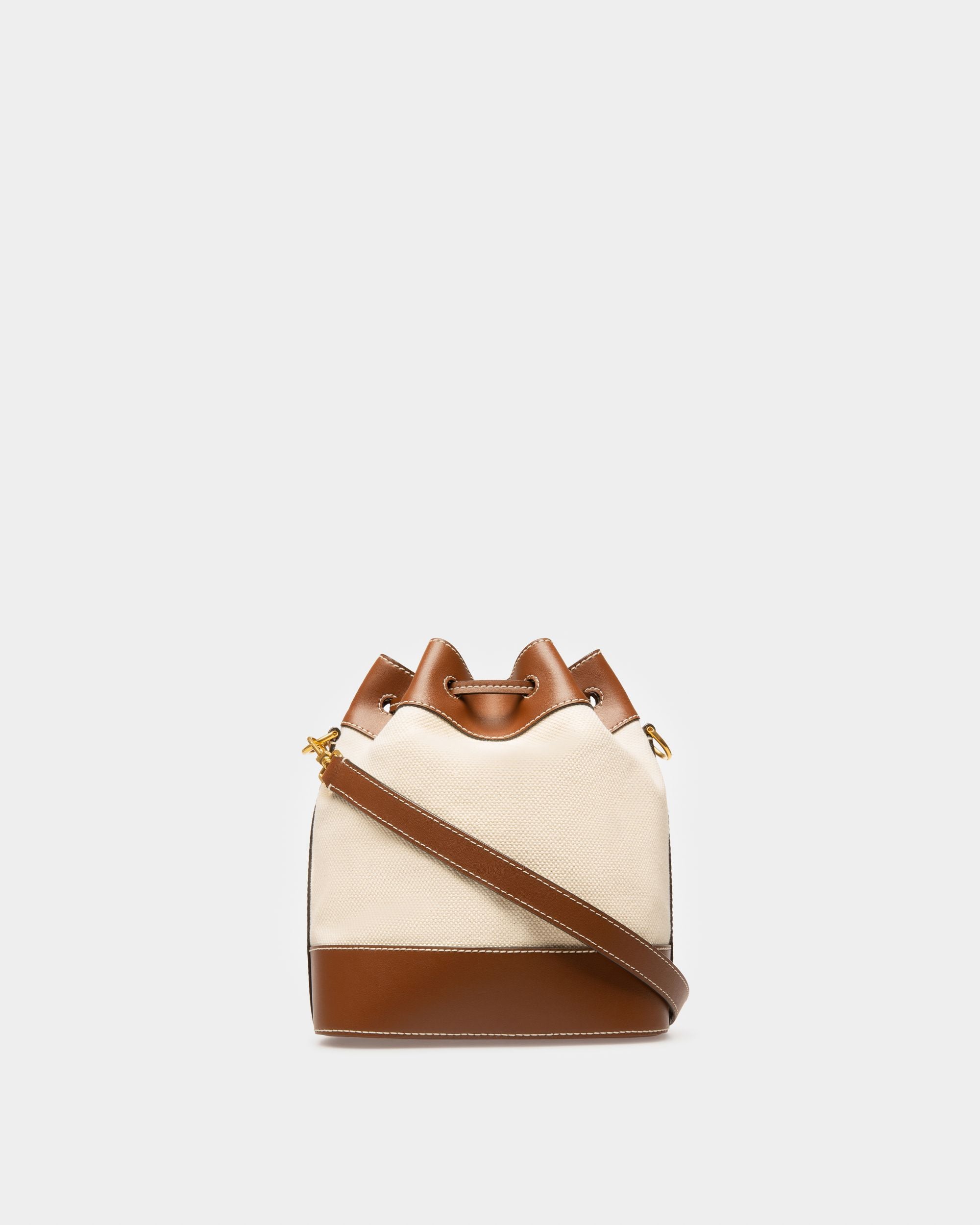 Sac seau En tissu couleur naturelle - Femme - Bally - 02