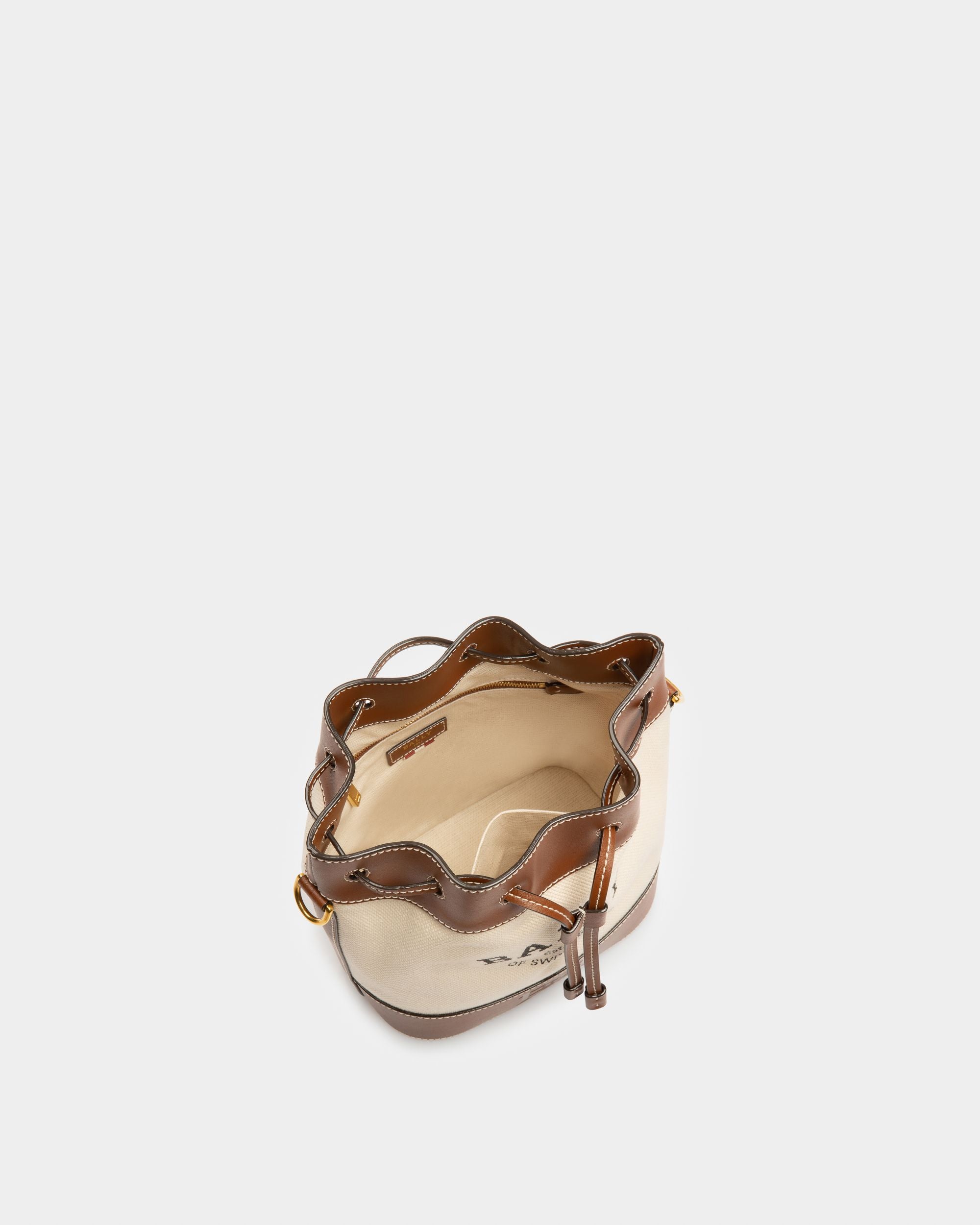 Sac seau En tissu couleur naturelle - Femme - Bally - 03