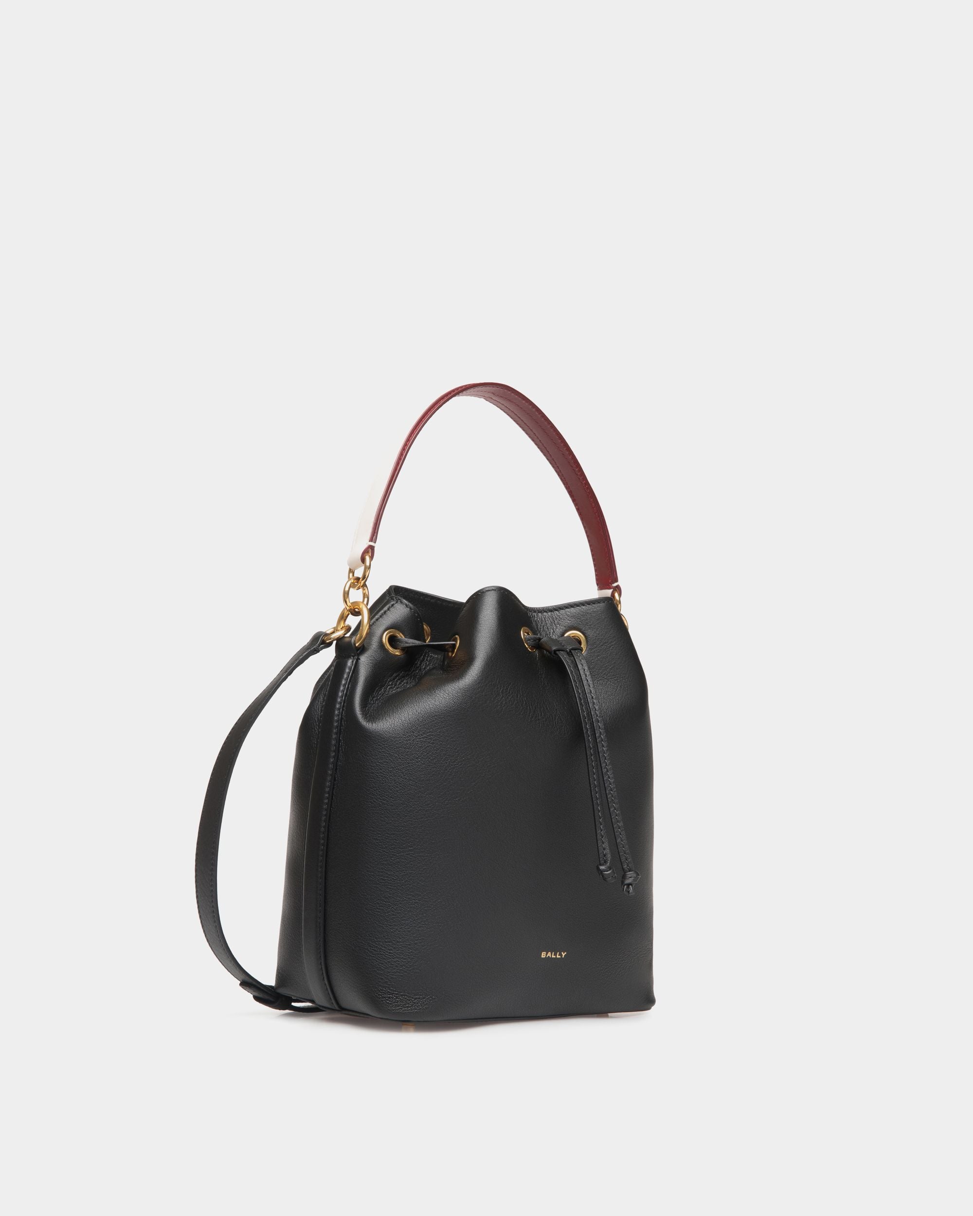 Sac Seau Code En Cuir Noir - Femme - Bally - 03
