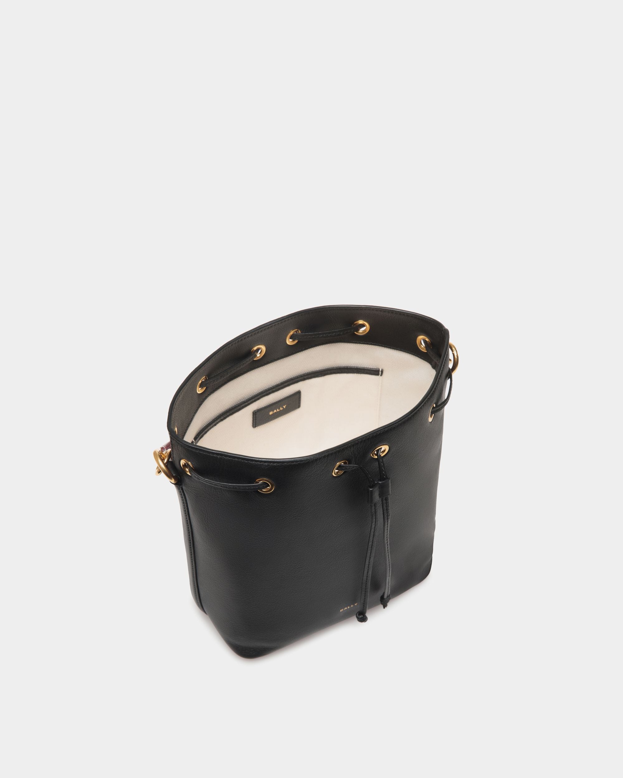 Sac Seau Code En Cuir Noir - Femme - Bally - 04