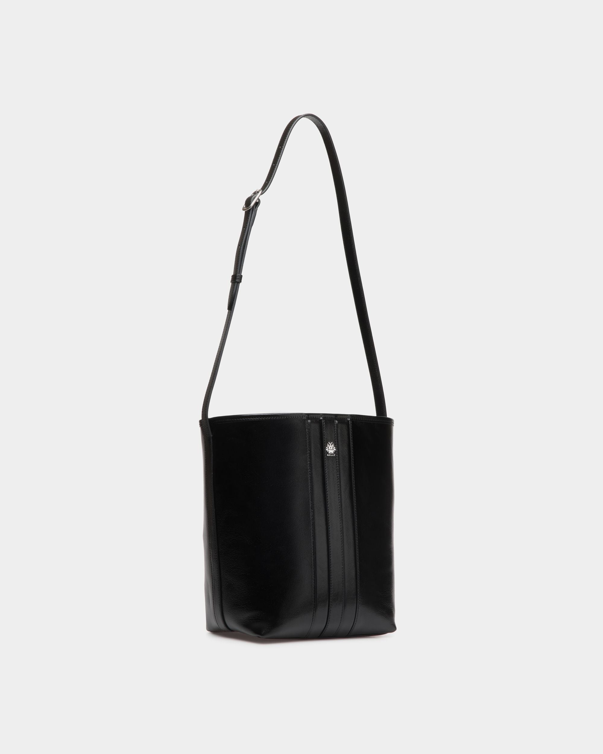 Sac Seau Beckett En Cuir Noir - Femme - Bally - 04