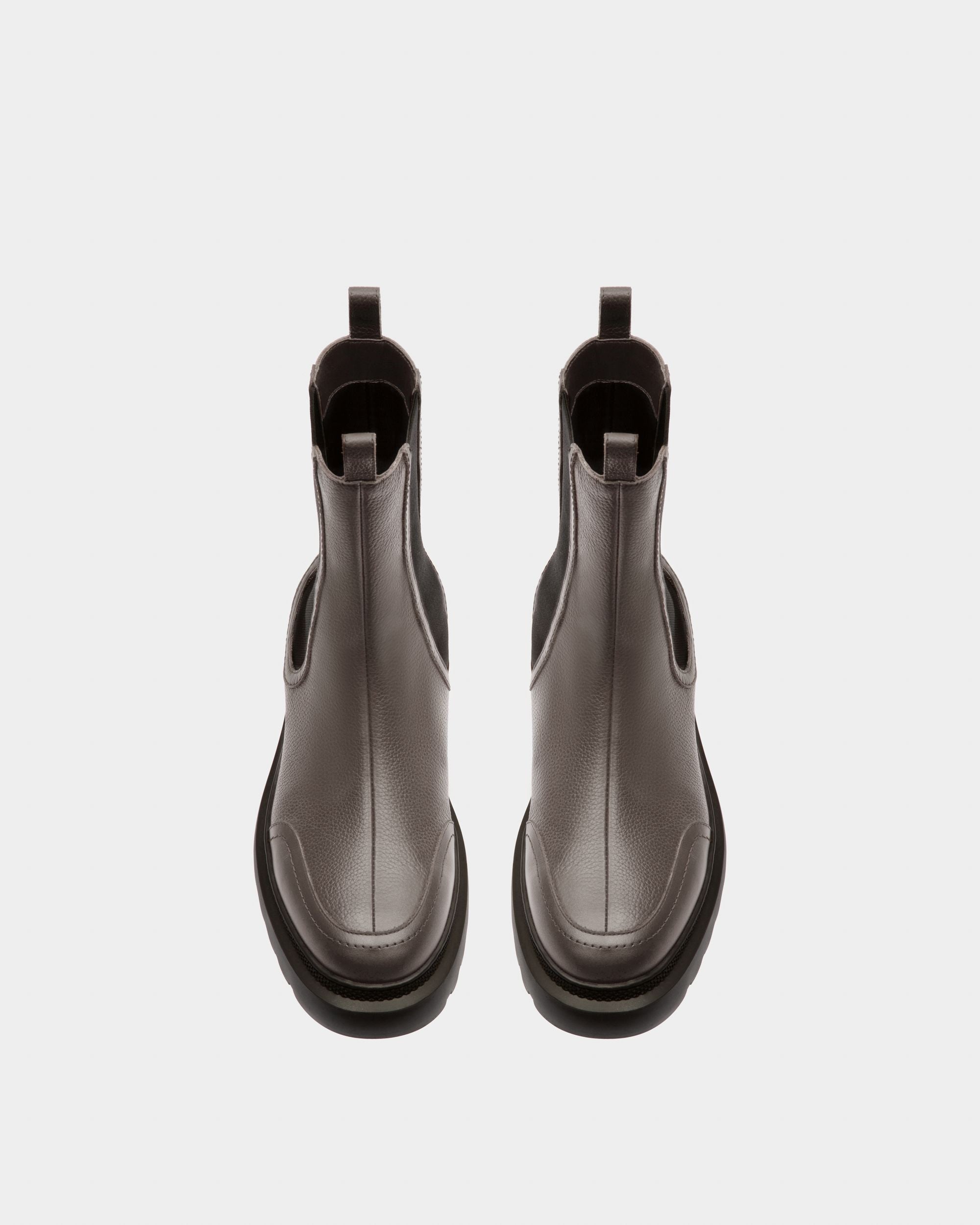 Ginny Bottines En Cuir Gris - Femme - Bally - 02