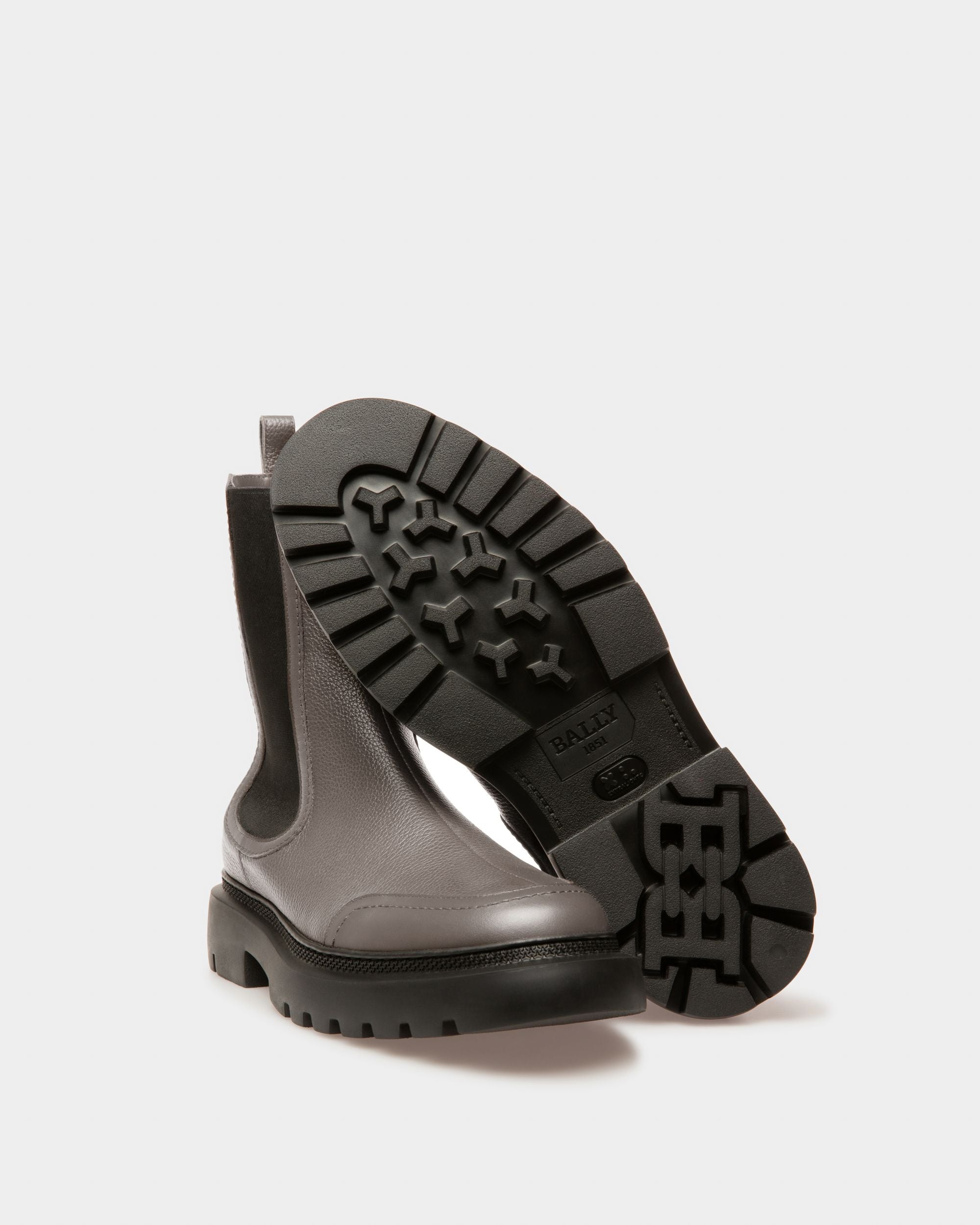 Ginny Bottines En Cuir Gris - Femme - Bally - 05