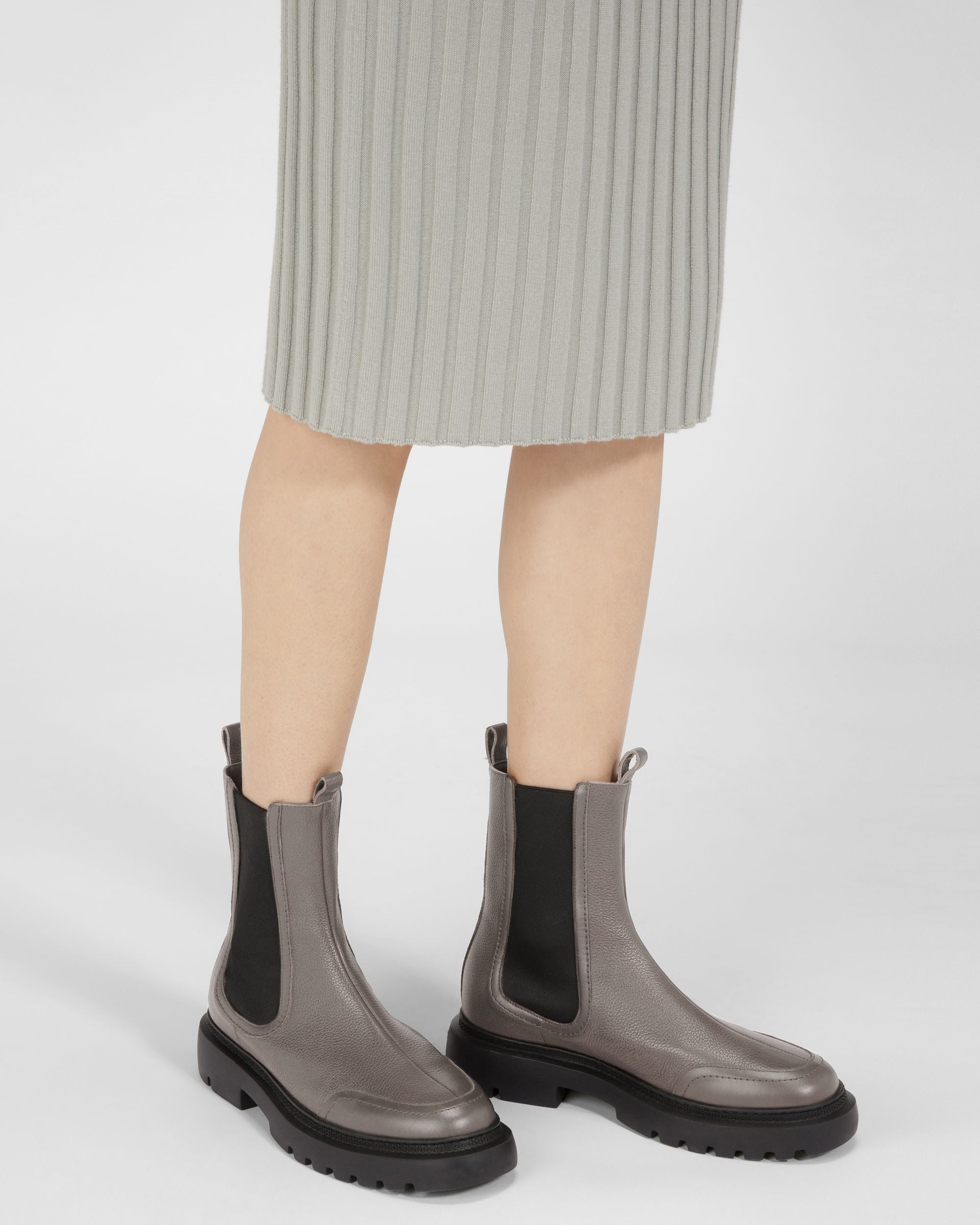 Ginny Bottines En Cuir Gris - Femme - Bally - 07