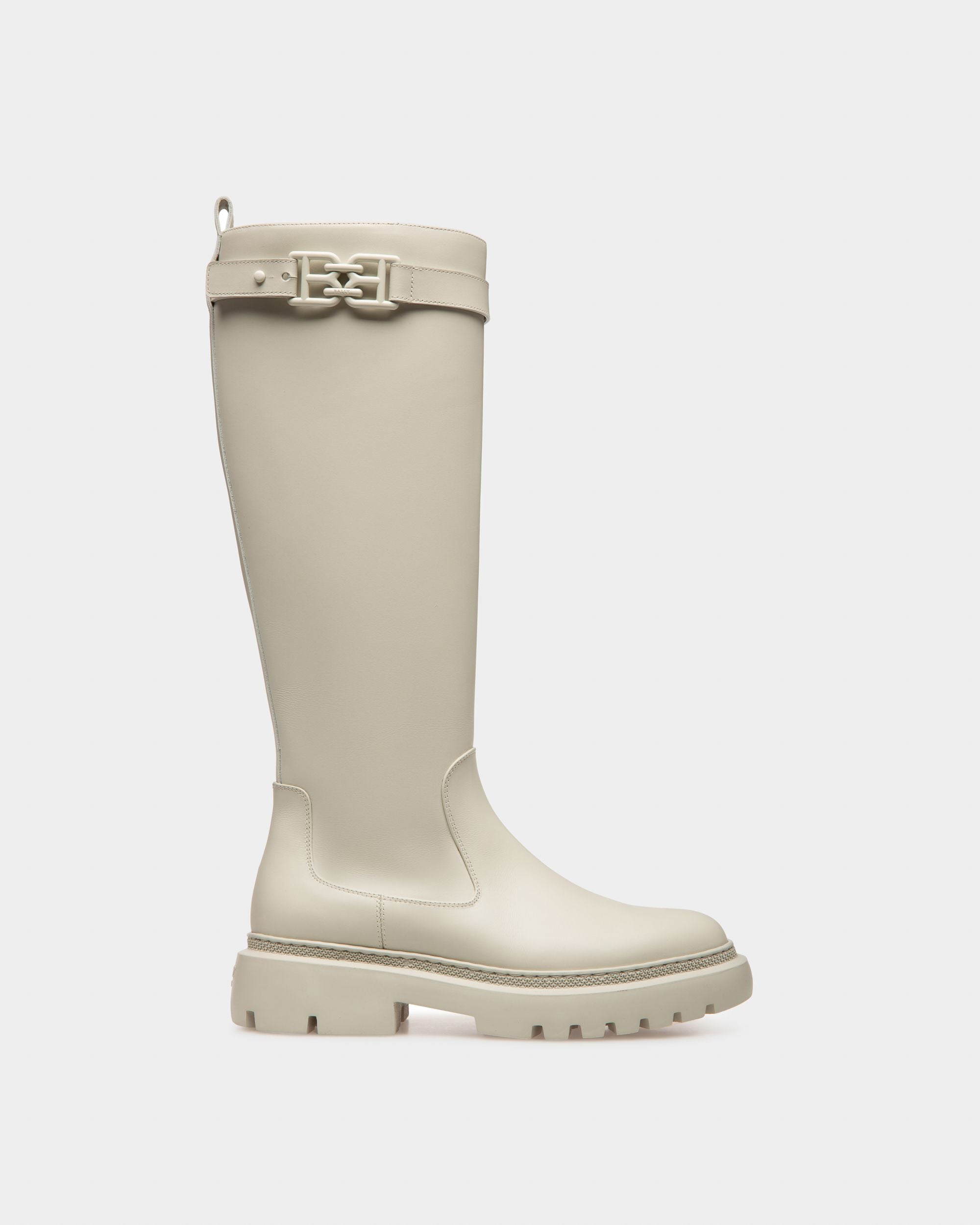 Gaila Bottes En Cuir Blanc Poensiéreux - Femme - Bally - 01