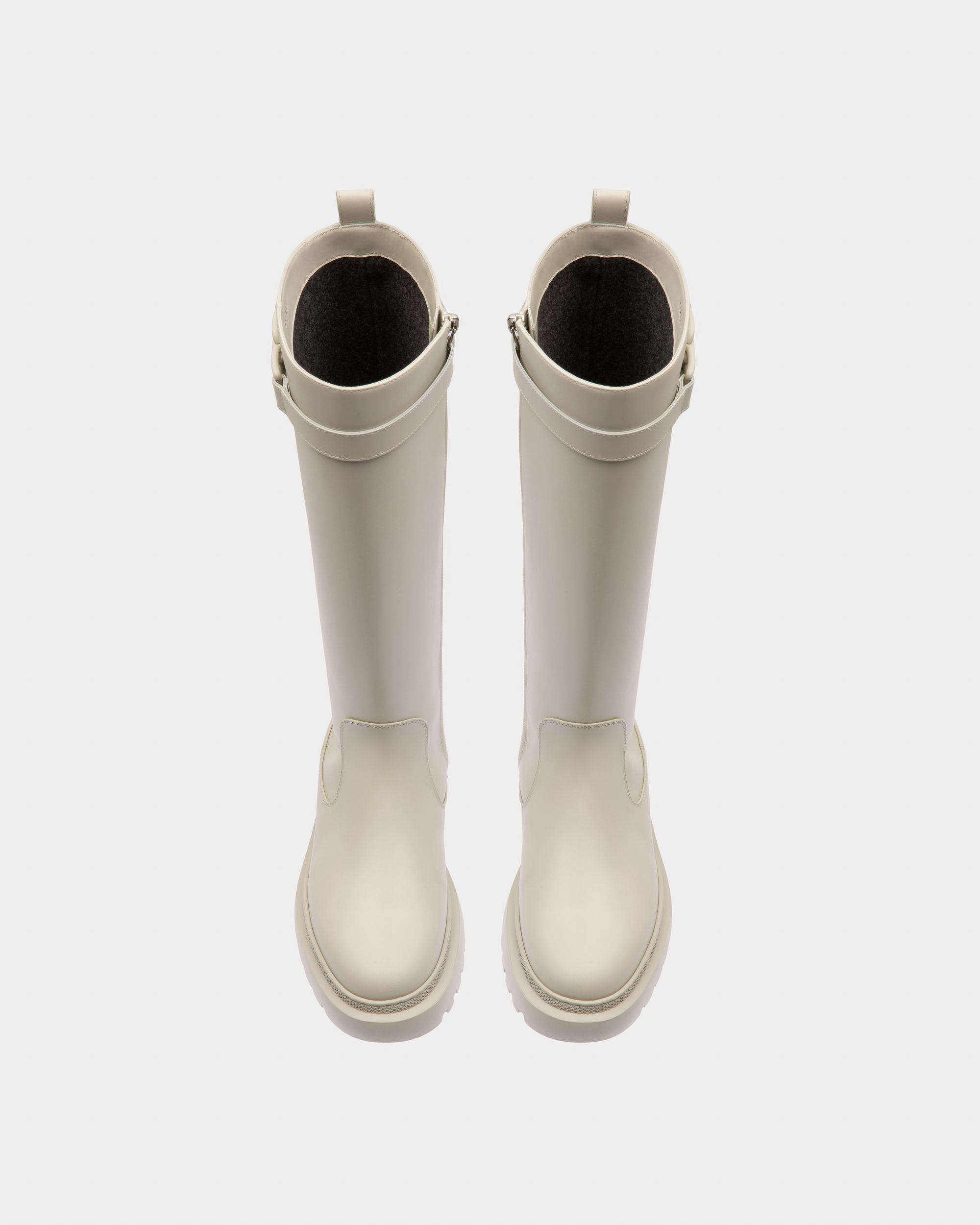 Gaila Bottes En Cuir Blanc Poensiéreux - Femme - Bally - 02